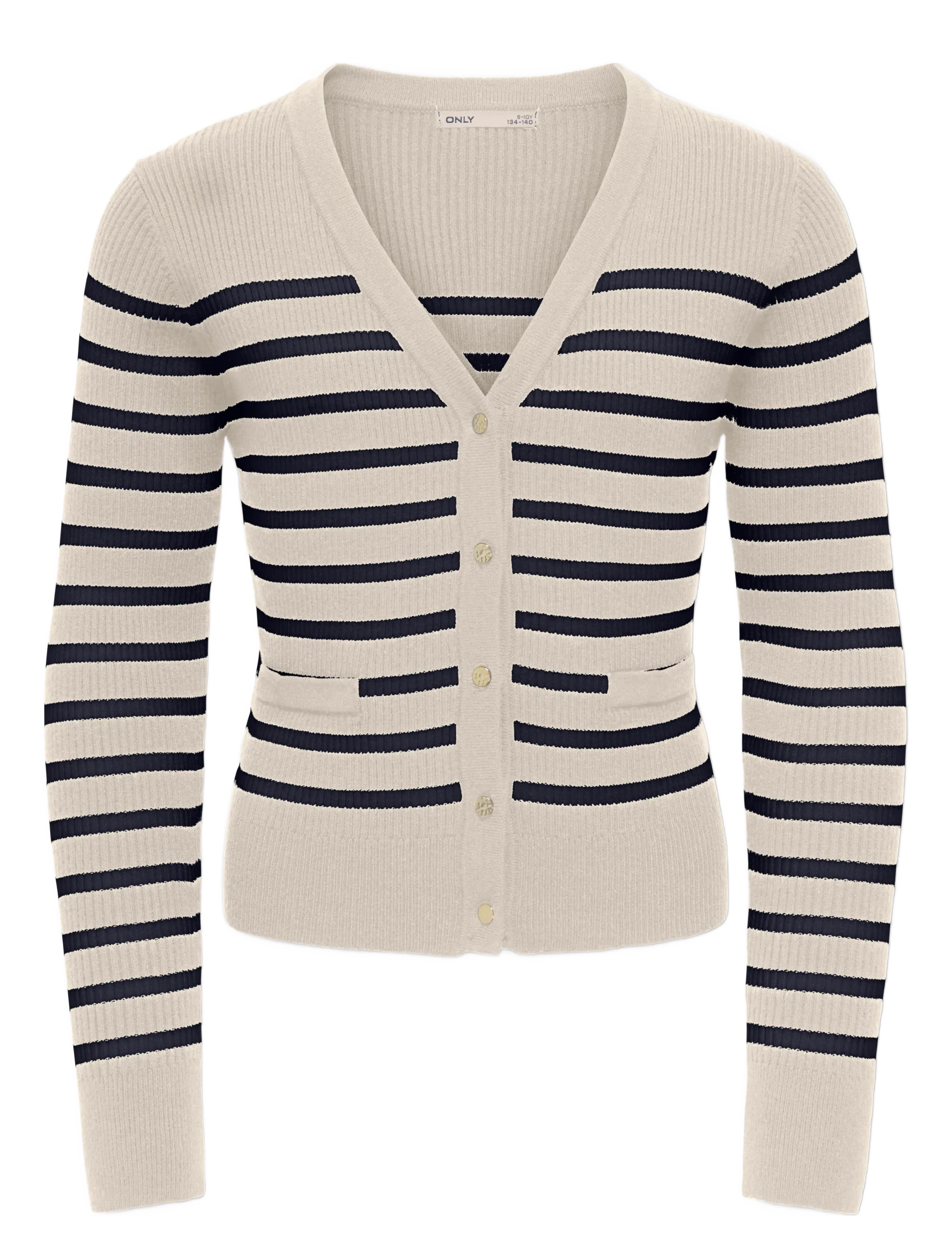 Kids Only KOGAMY LIFE LS BUTTON VNECK CARD CP KNT - 4 for 3 - BIRCH / beige