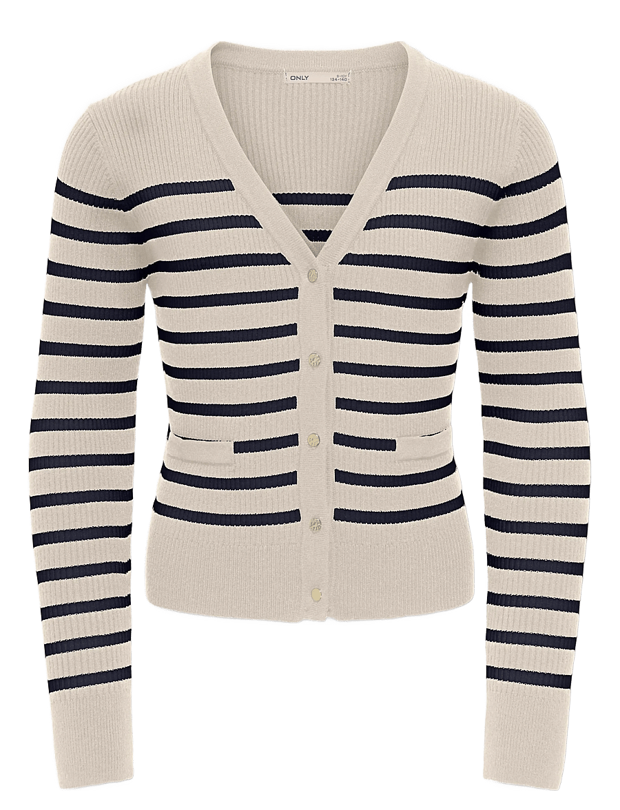 Kids Only - KOGAMY LIFE LS BUTTON VNECK CARD CP KNT - koftor - birch - 0