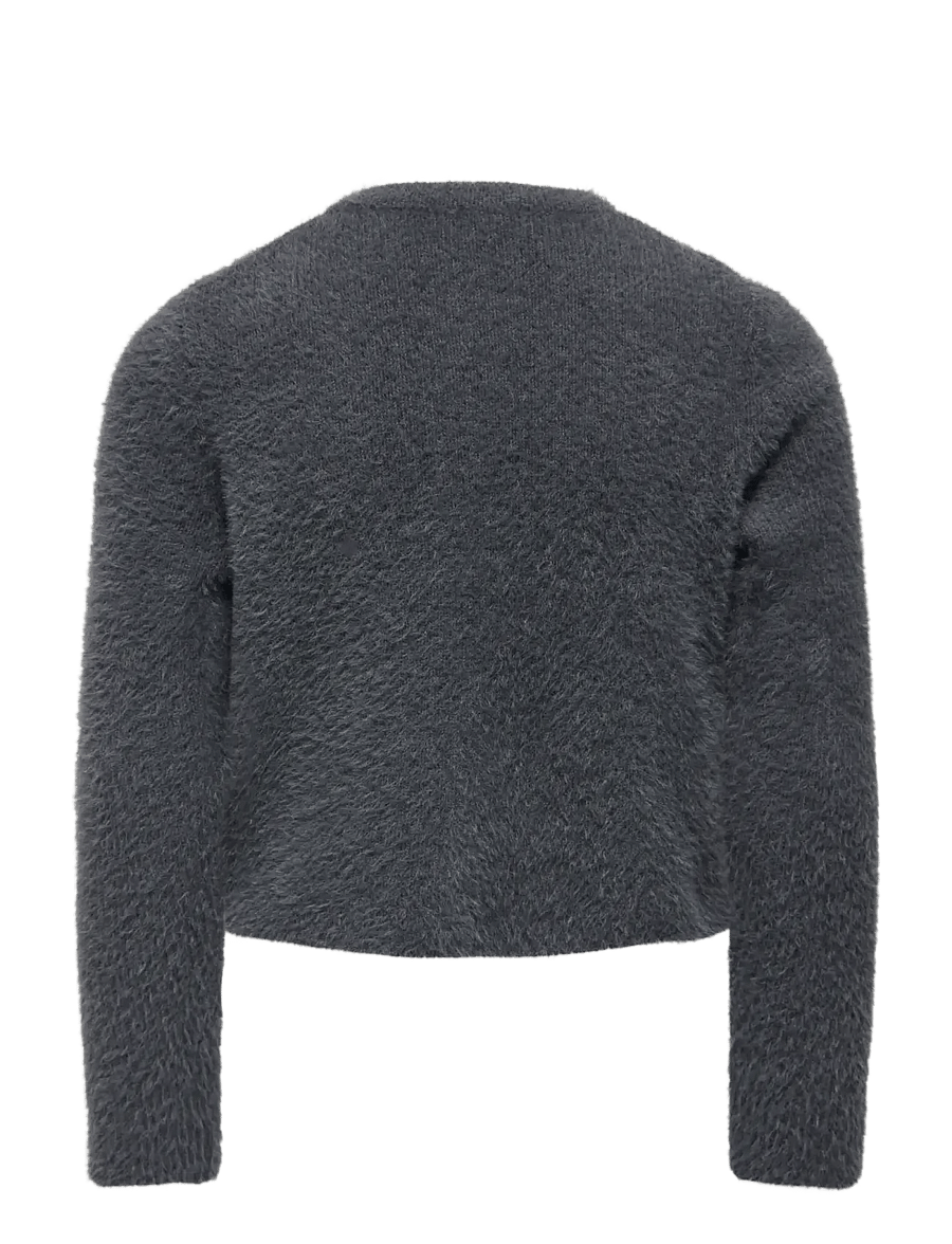 Kids Only - KOGPIUMO PETRA PEARL O-NECK CAR KNT NOOS - hnepptar peysur - blackened pearl - 1