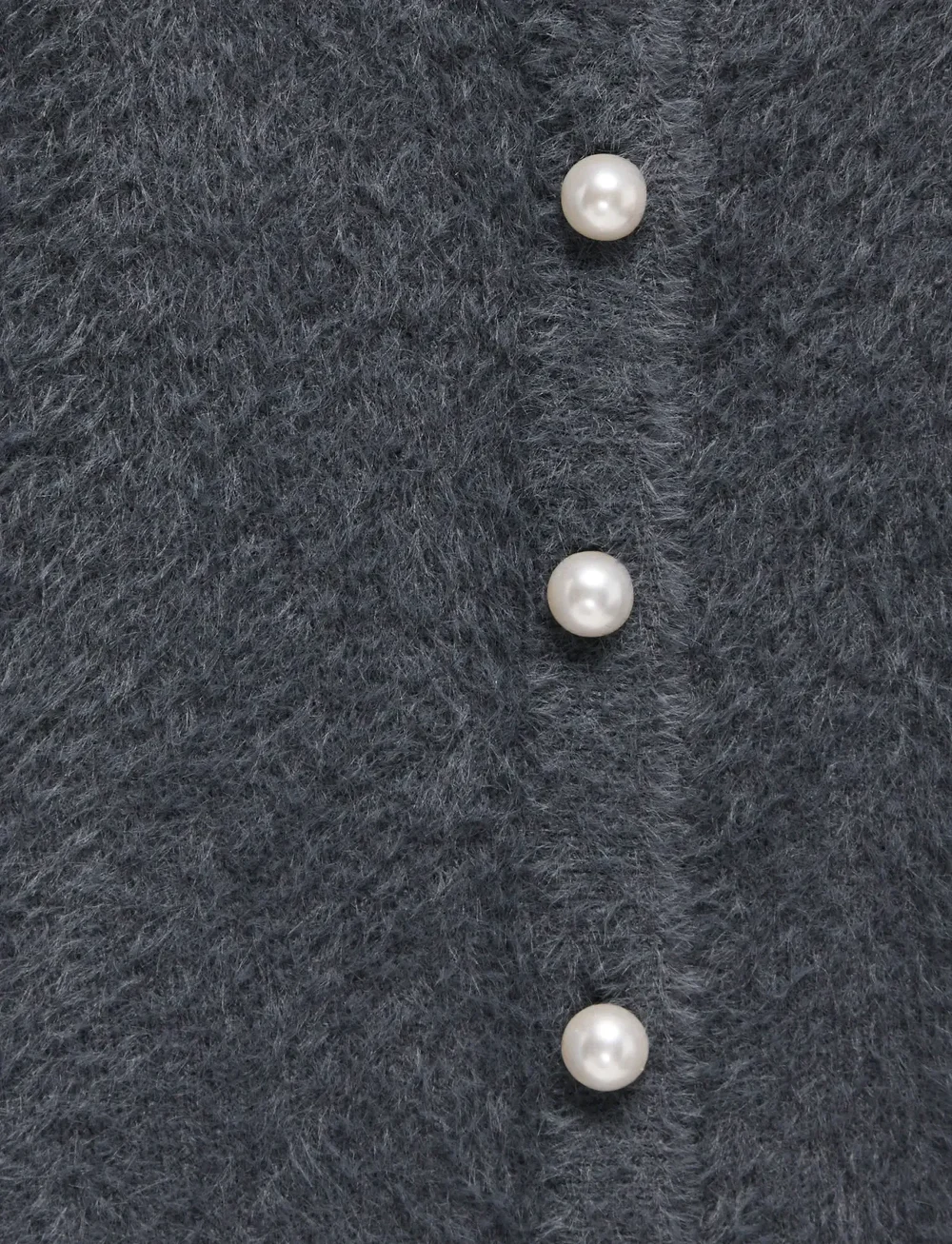 Kids Only - KOGPIUMO PETRA PEARL O-NECK CAR KNT NOOS - cardigans - blackened pearl - 2