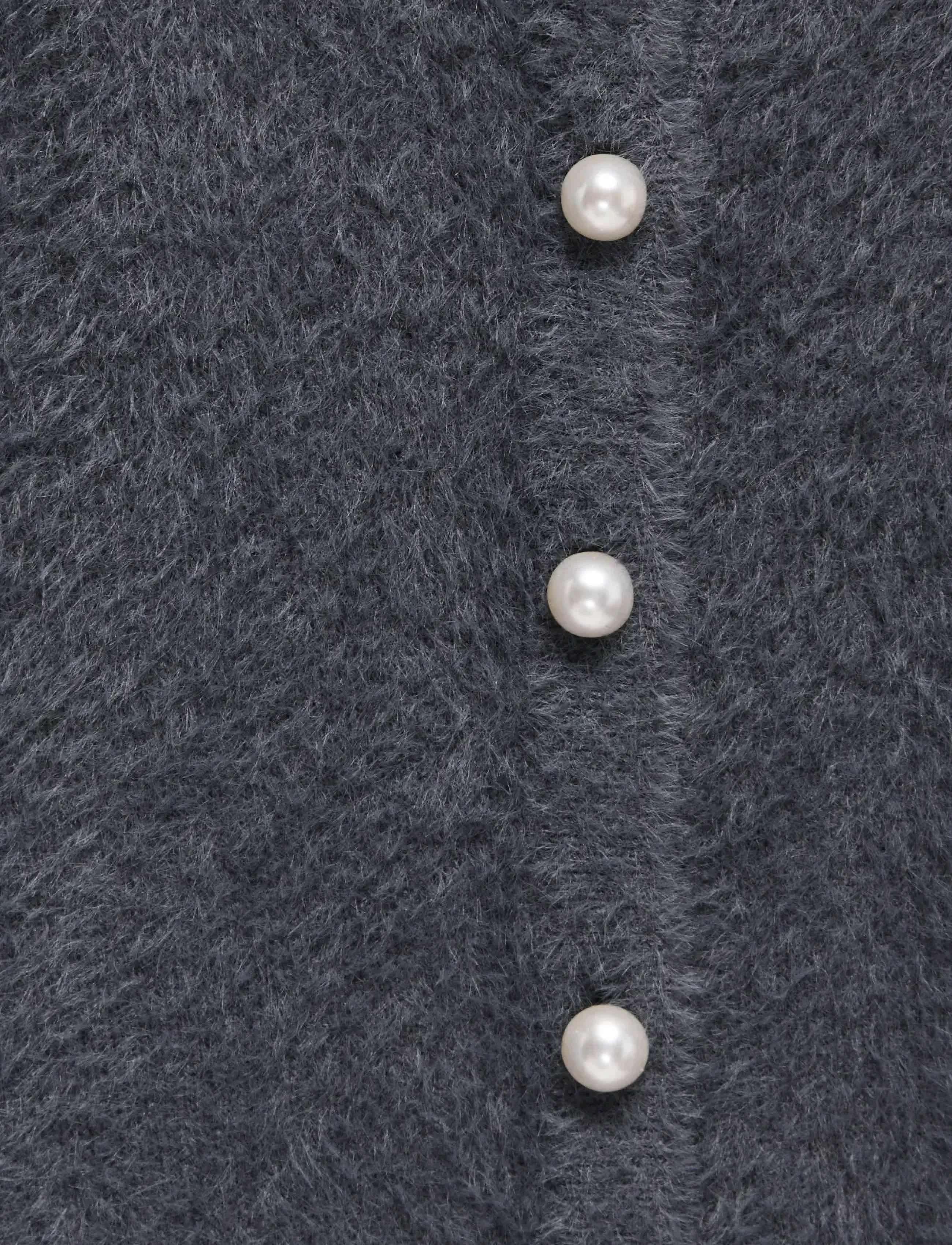 Kids Only - KOGPIUMO PETRA PEARL O-NECK CAR KNT NOOS - cardigans - blackened pearl - 2