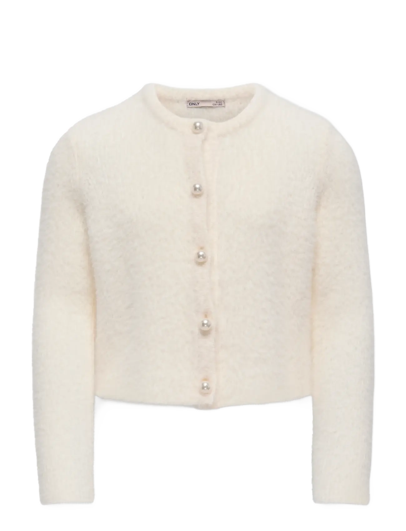 Kids Only KOGPIUMO PETRA PEARL O-NECK CAR KNT NOOS - Stickat - CLOUD DANCER / white