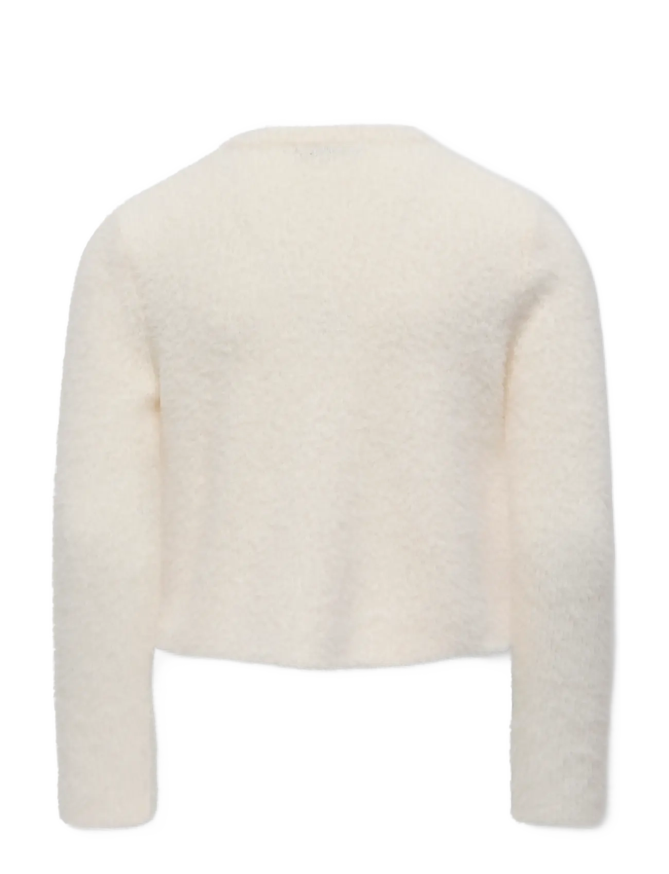Kids Only - KOGPIUMO PETRA PEARL O-NECK CAR KNT NOOS - gilets - cloud dancer - 2