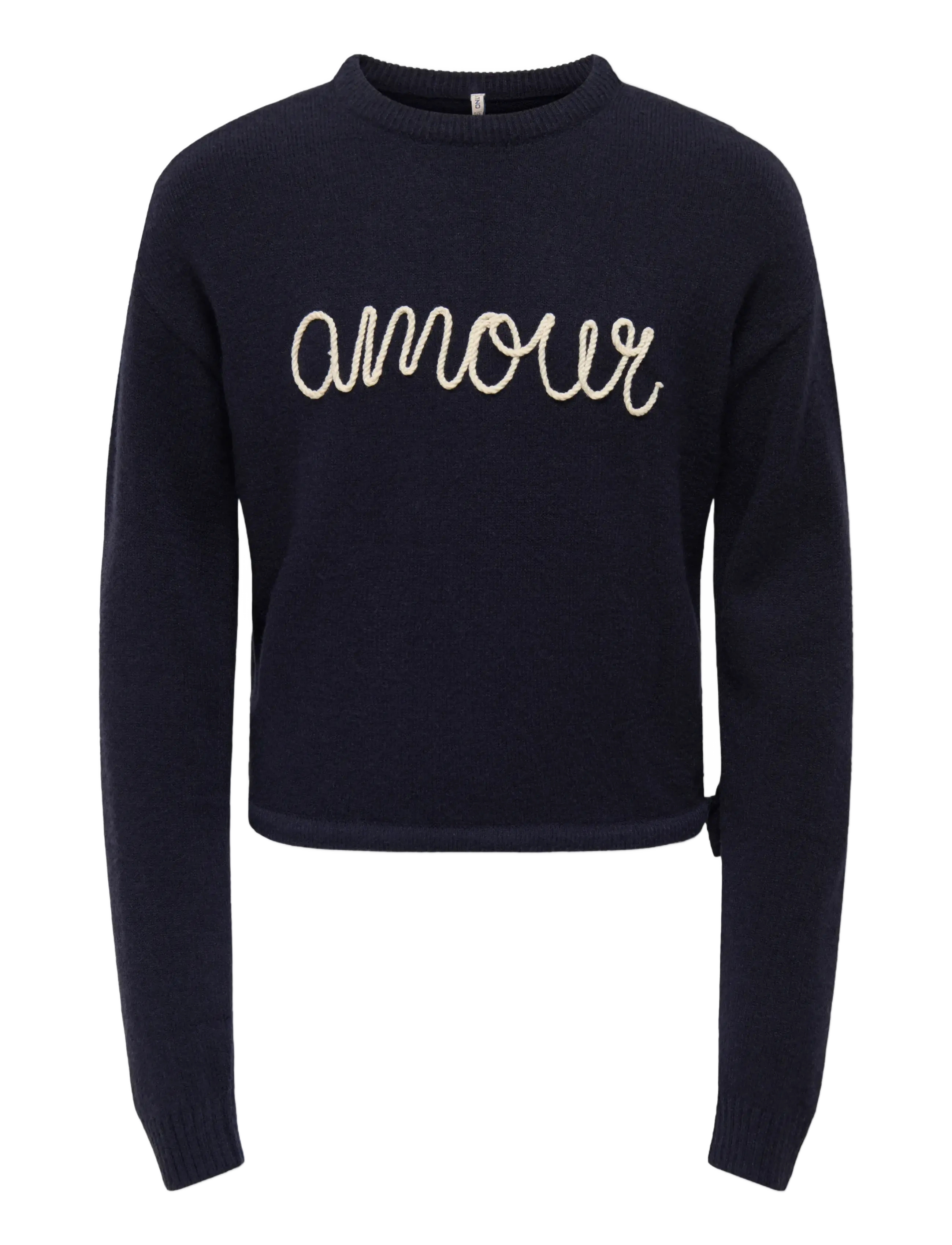Kids Only KOGKATIA LS TEXT O-NECK CP KNT - Pullover - NIGHT SKY / navy