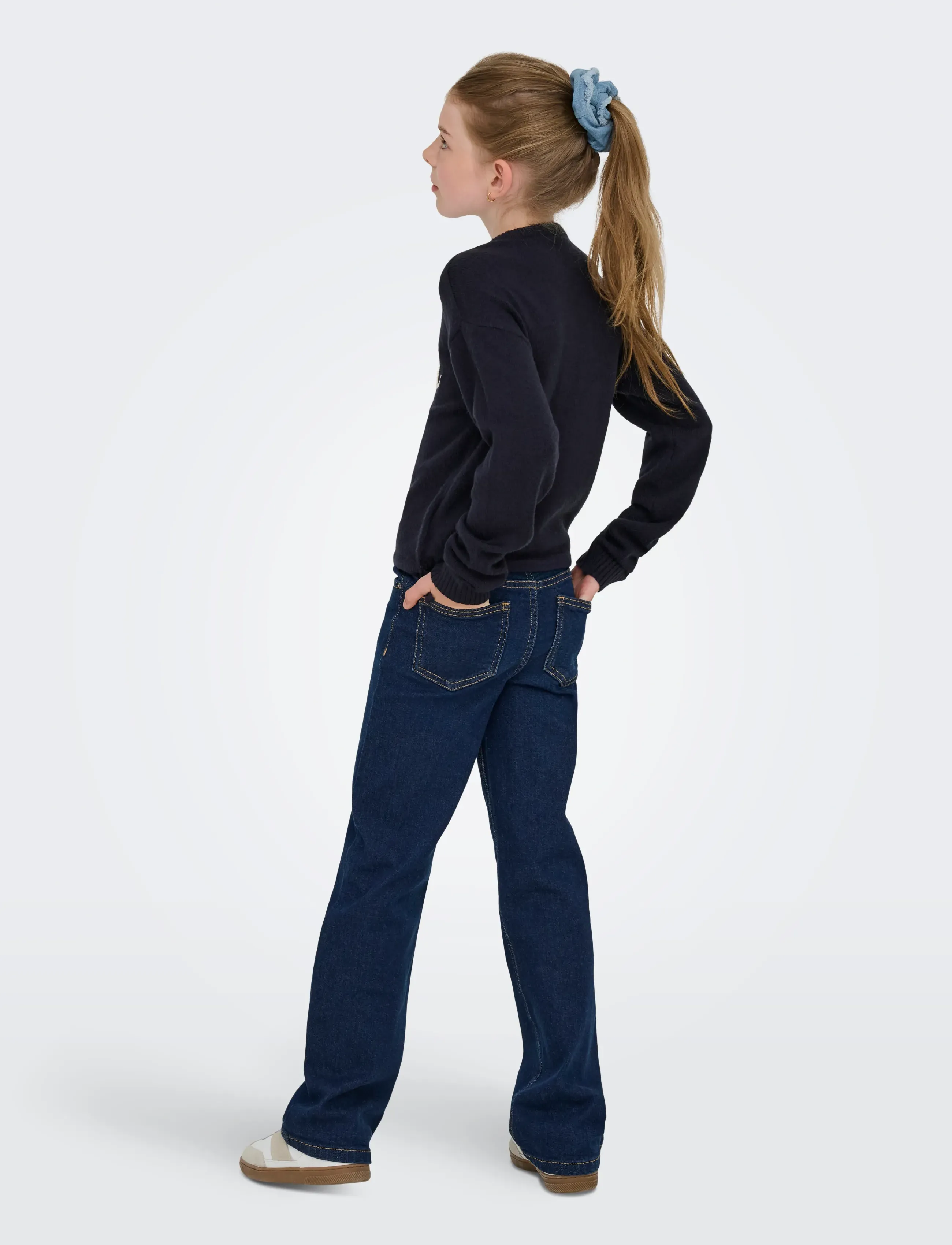 Kids Only - KOGKATIA LS TEXT O-NECK CP KNT - trøjer - night sky - 2