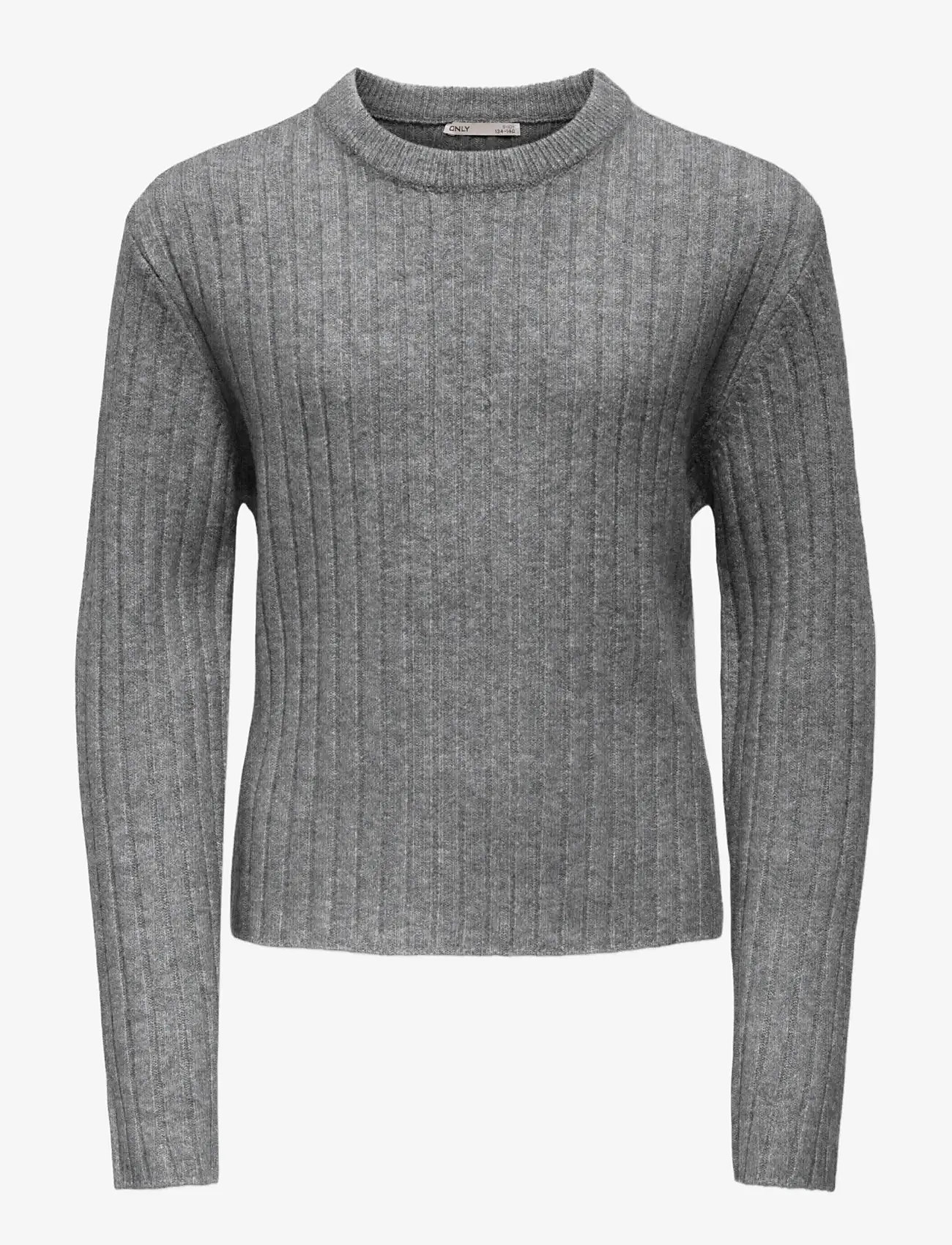 Kids Only - KOGJEANETT LIFE LS RIB O-NECK CP KNT - džemprid - medium grey melange - 0
