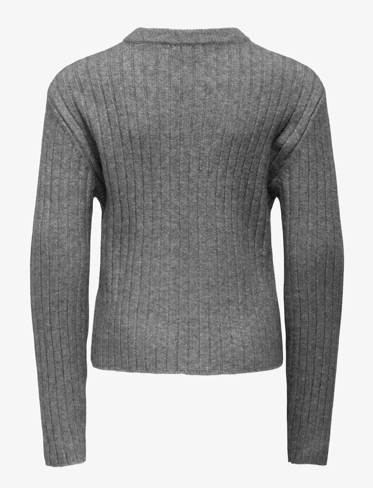 Kids Only - KOGJEANETT LIFE LS RIB O-NECK CP KNT - džemprid - medium grey melange - 1
