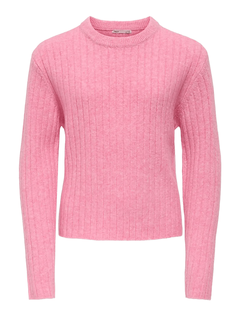 Kids Only - KOGJEANETT LIFE LS RIB O-NECK CP KNT - trøjer - sea pink - 0