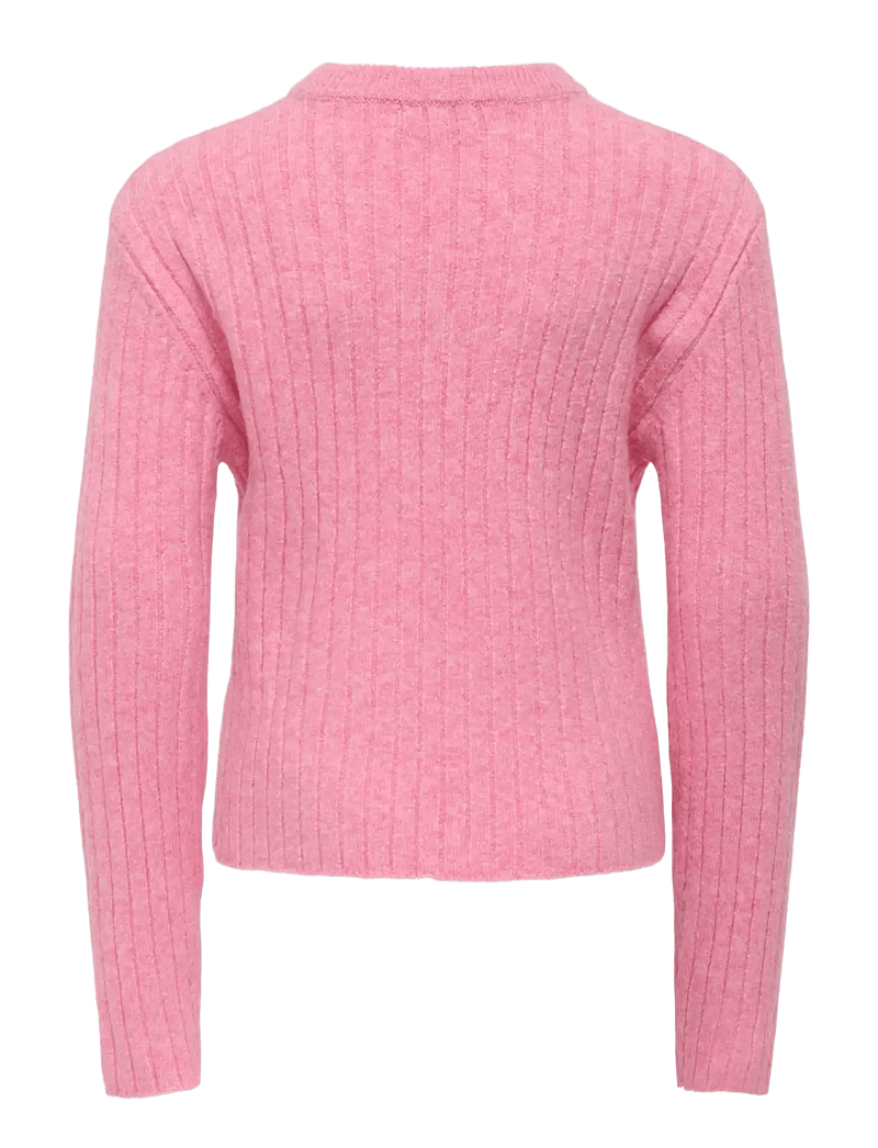 Kids Only - KOGJEANETT LIFE LS RIB O-NECK CP KNT - trøjer - sea pink - 1