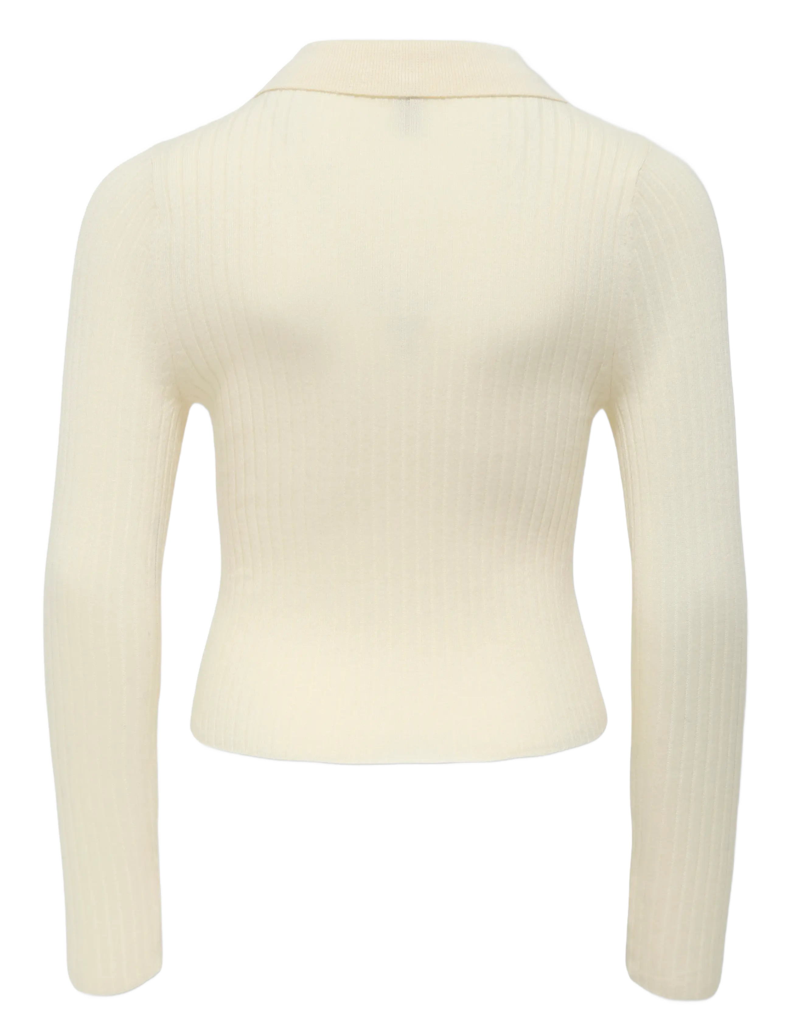 Kids Only - KOGMILA LS RIB BUTTON POLO NECK CP KNT - pullover - birch - 2