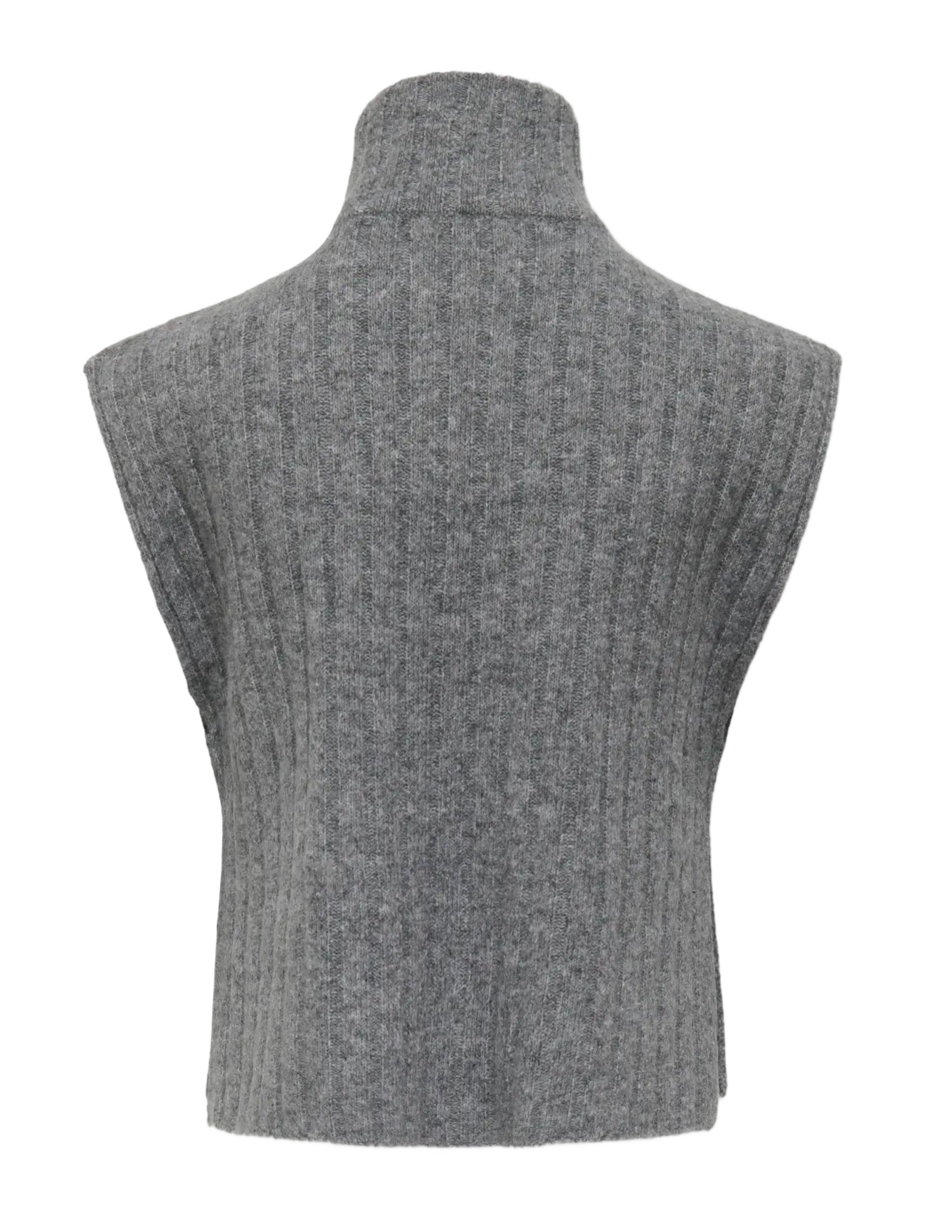 Kids Only - KOGJEANETT LIFE SL RIB ROLL VEST CP KNT - pulls - medium grey melange - 1