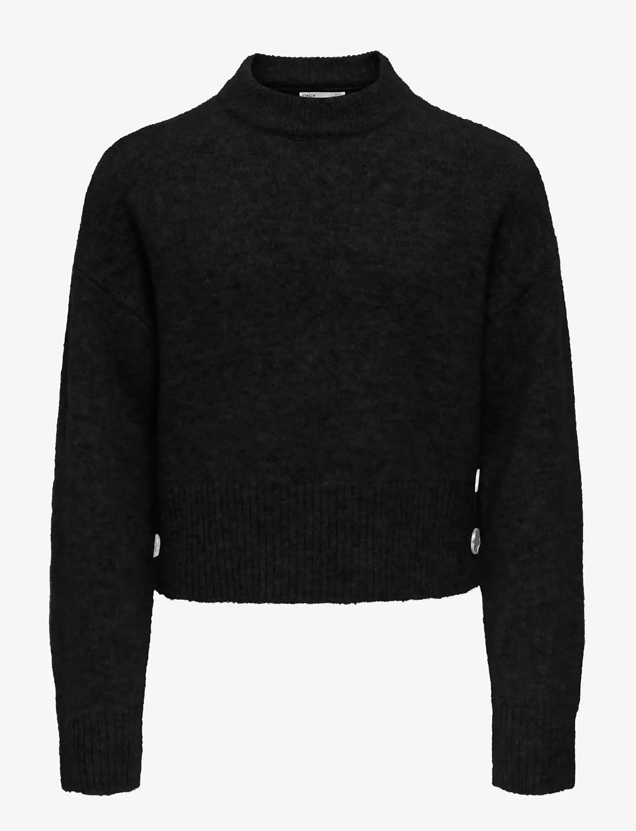 Kids Only - KOGRENE LIFE LS BUTTON O-NECK CP KNT - trøjer - black - 0