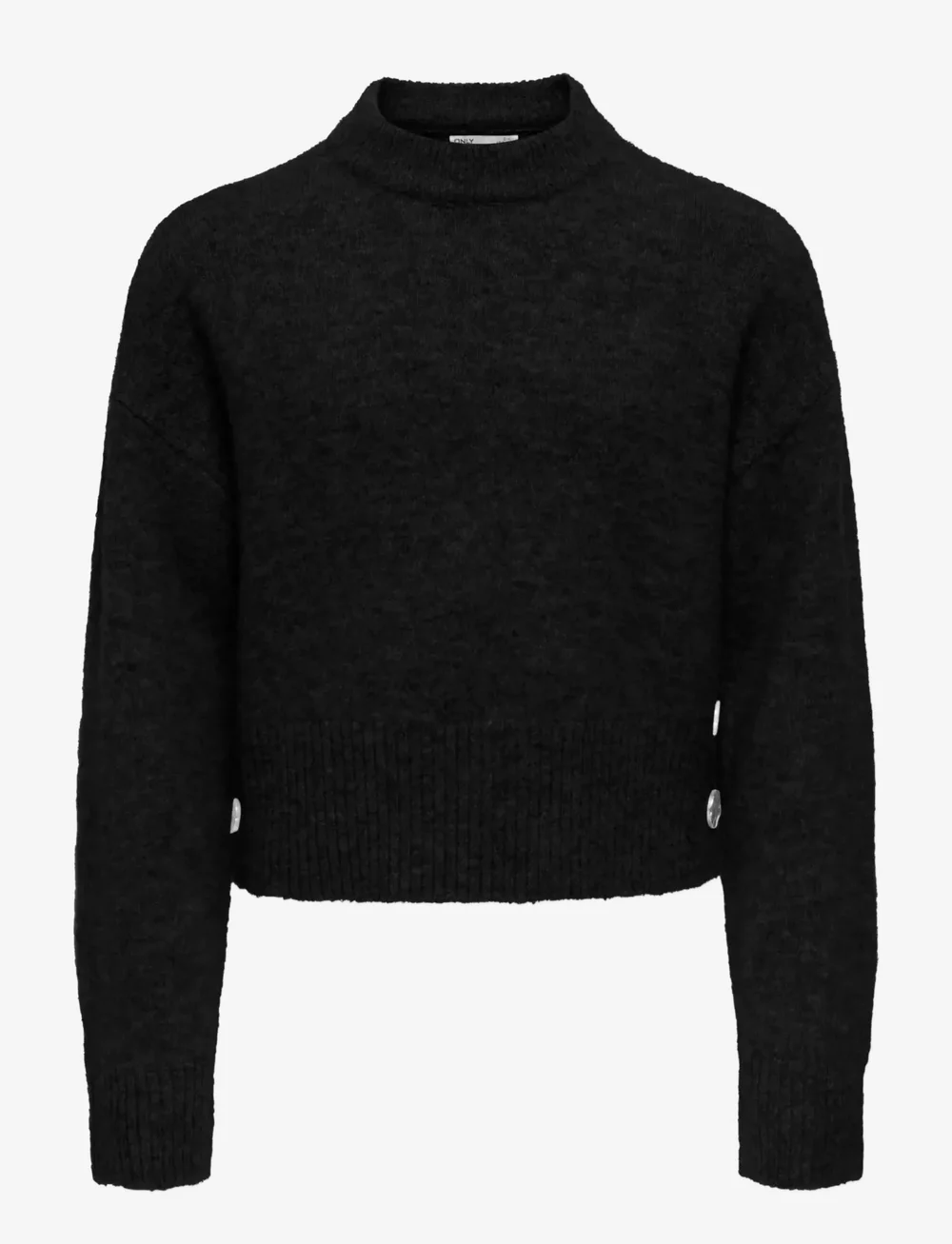 Kids Only - KOGRENE LIFE LS BUTTON O-NECK CP KNT - trøjer - black - 0