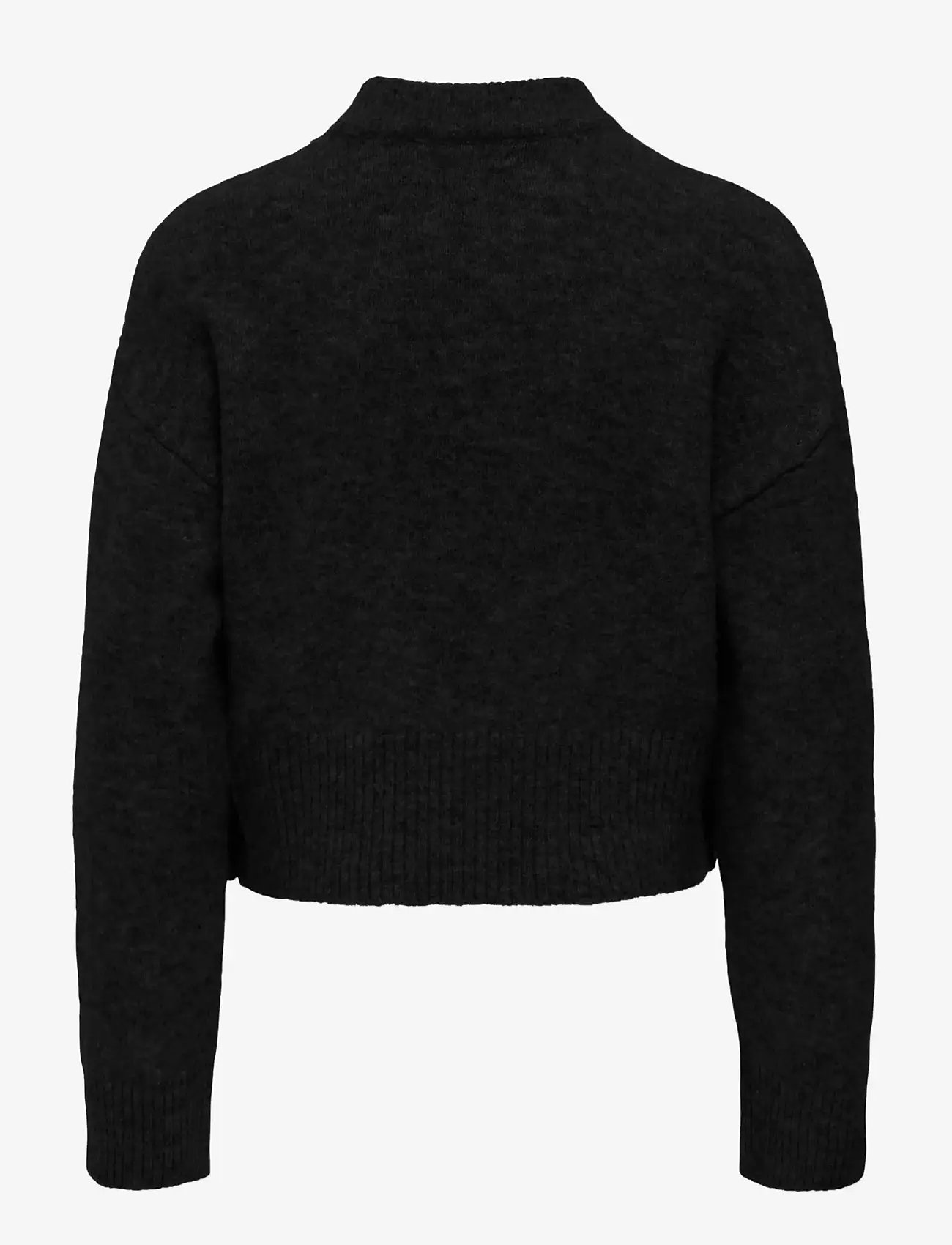 Kids Only - KOGRENE LIFE LS BUTTON O-NECK CP KNT - trøjer - black - 1