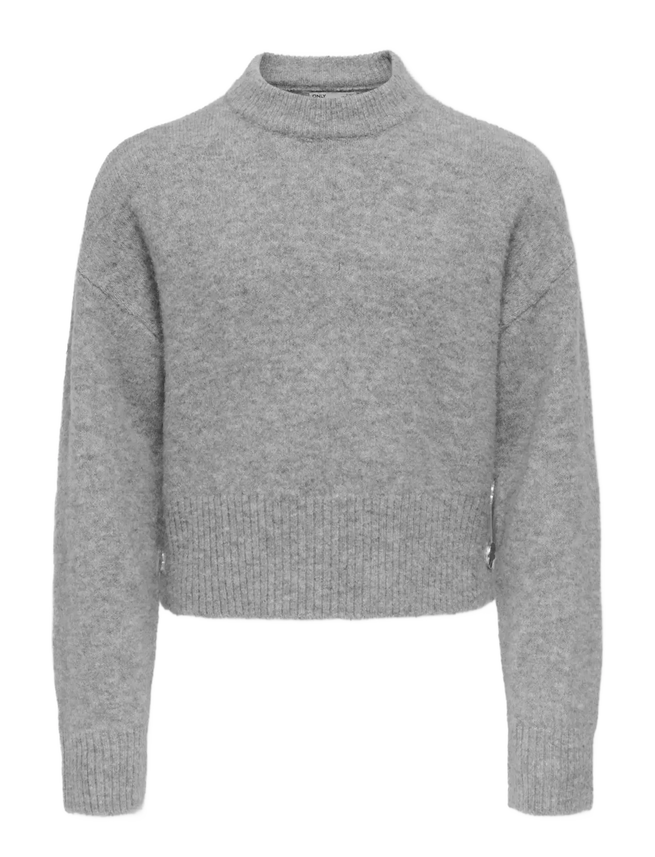 Kids Only KOGRENE LIFE LS BUTTON O-NECK CP KNT - Oberteile - MEDIUM GREY MELANGE / grey