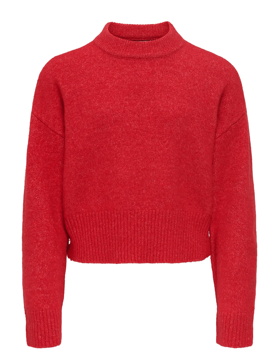 Kids Only - KOGRENE LIFE LS BUTTON O-NECK CP KNT - džemperiai - salsa - 1