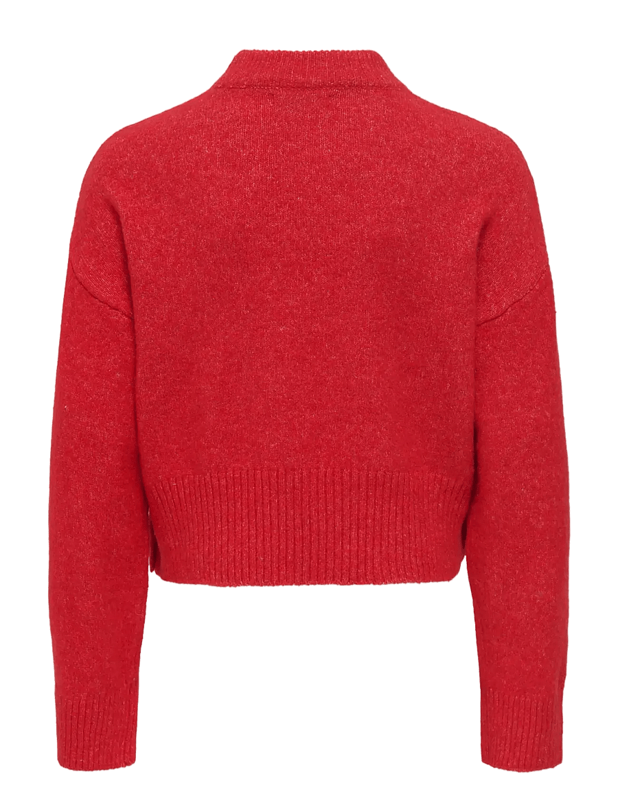 Kids Only - KOGRENE LIFE LS BUTTON O-NECK CP KNT - džemperiai - salsa - 2