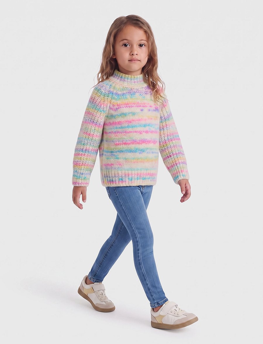 Kids Only - KMGCARMA-LIA L/S O-NECK CP KNT - stickade tröjor - pumice stone - 4