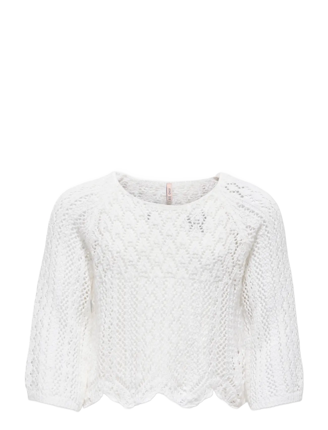 Kids Only Kognola Life 3/4 Pullover Knt Noos, 122-128, White, Strik > Pullovere, Børn