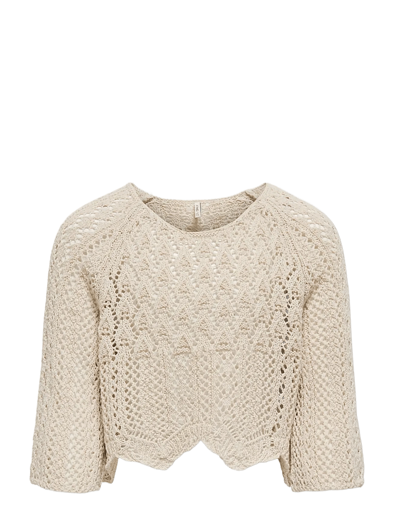 Kids Only - KOGNOLA LIFE 3/4 PULLOVER KNT NOOS - stickade tröjor - pumice stone - 0