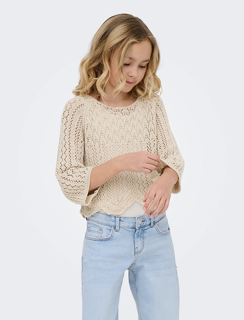 Kids Only - KOGNOLA LIFE 3/4 PULLOVER KNT NOOS - pullover - pumice stone - 0