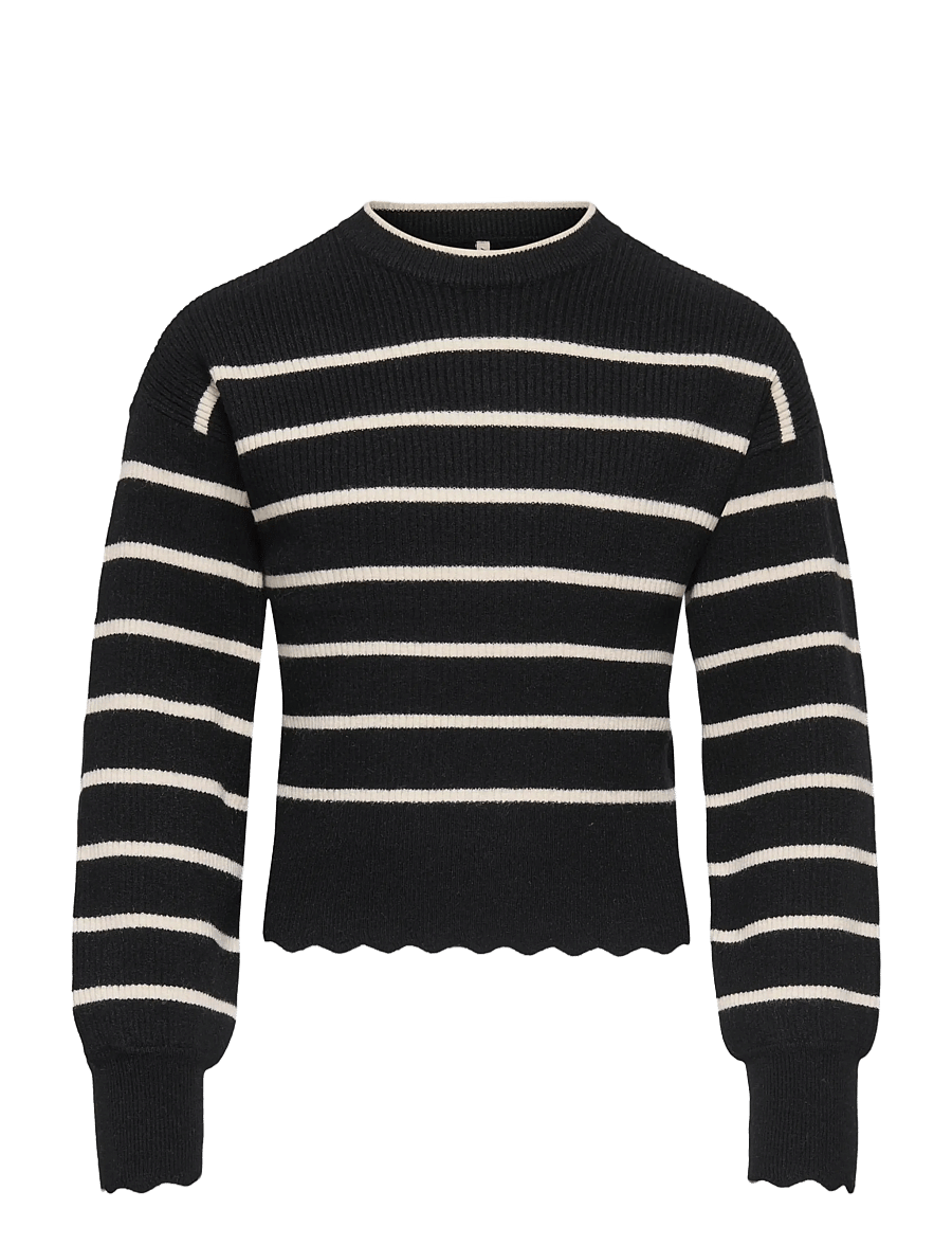 Kids Only - KOGIBI LS O-NECK PULLOVER CP KNT NOOS - trøjer - black - 1