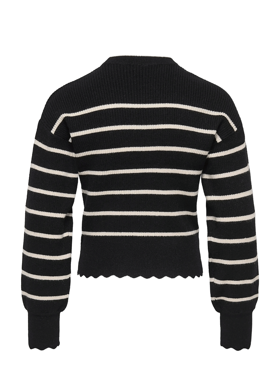 Kids Only - KOGIBI LS O-NECK PULLOVER CP KNT NOOS - trøjer - black - 2