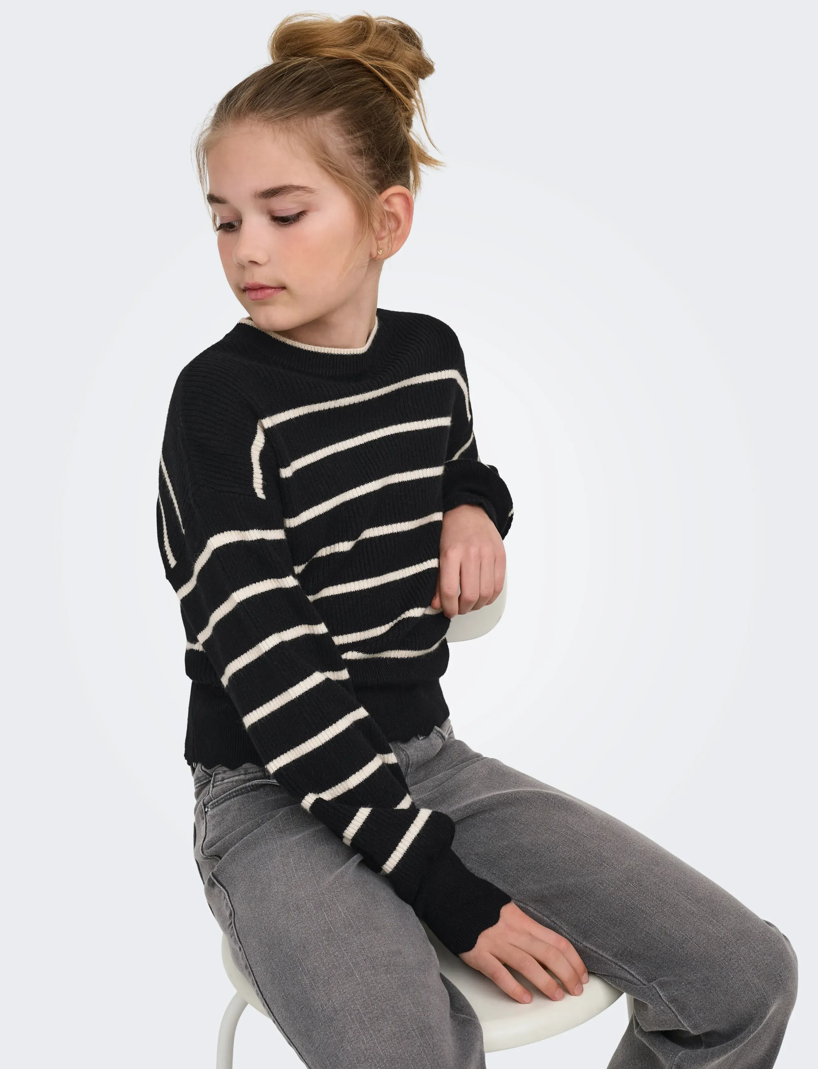Kids Only - KOGIBI LS O-NECK PULLOVER CP KNT NOOS - džemprid - black - 5