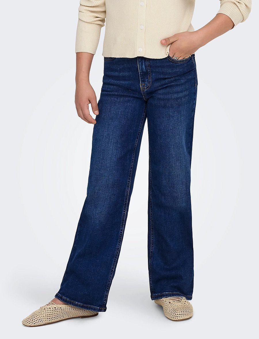 Kids Only - KOGMADISON BLUSH WIDE DNM DIA092 NOOS - laia säärega teksad - dark blue denim - 0