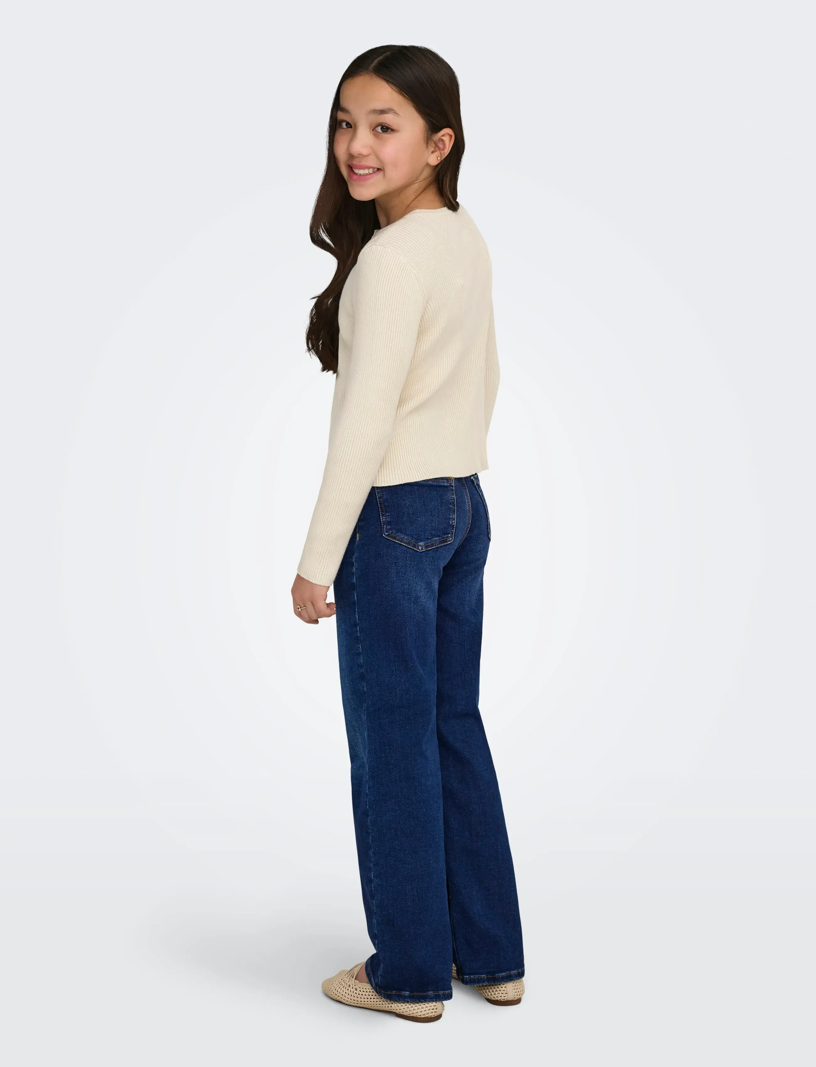 Kids Only - KOGMADISON BLUSH WIDE DNM DIA092 NOOS - laia säärega teksad - dark blue denim - 3