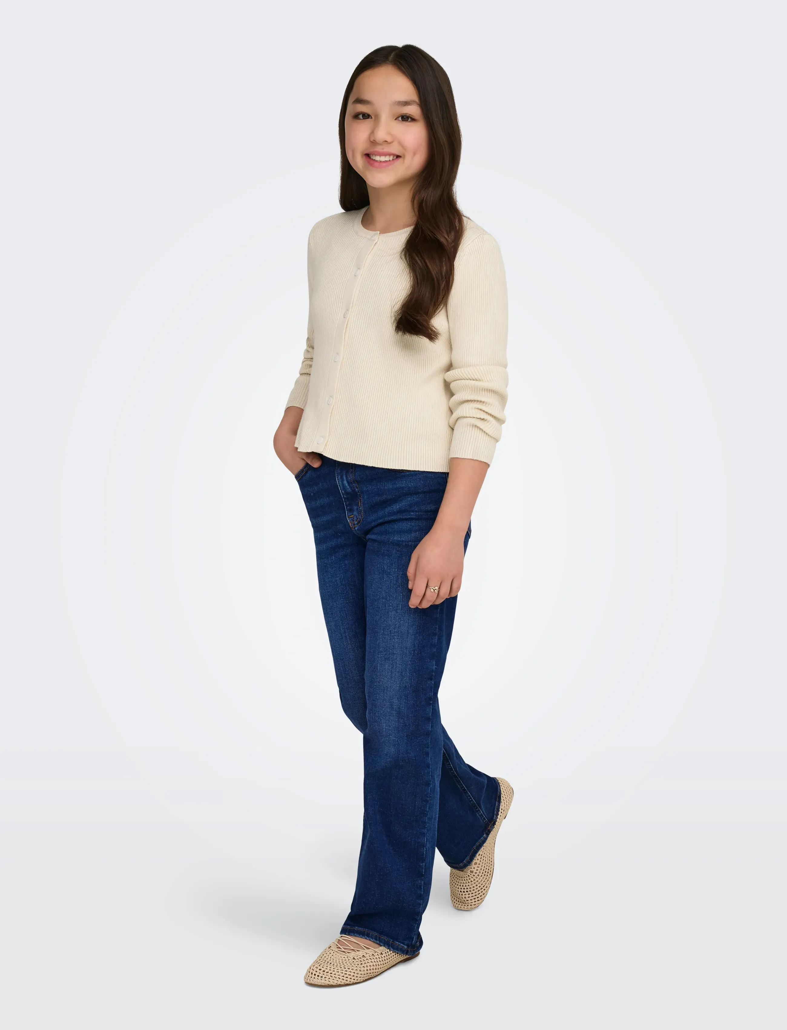 Kids Only - KOGMADISON BLUSH WIDE DNM DIA092 NOOS - laia säärega teksad - dark blue denim - 4