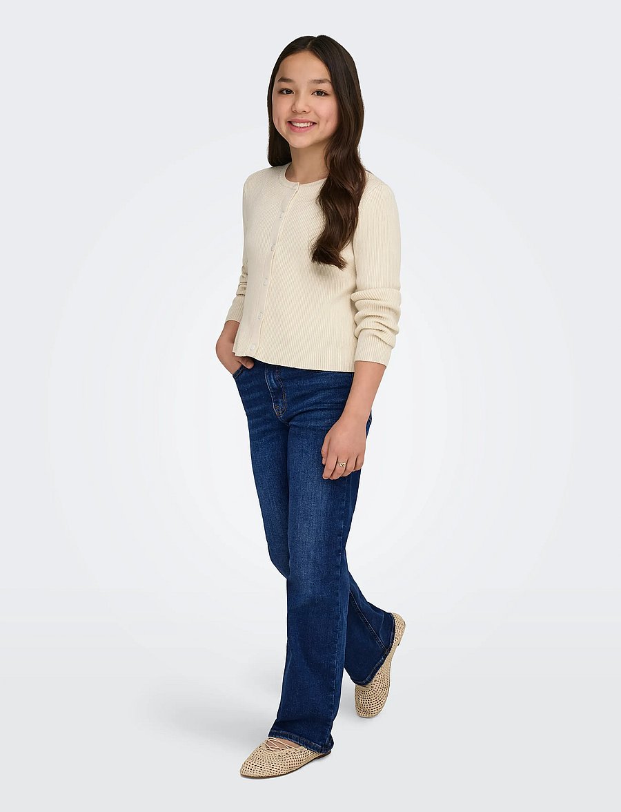 Kids Only - KOGMADISON BLUSH WIDE DNM DIA092 NOOS - laia säärega teksad - dark blue denim - 4