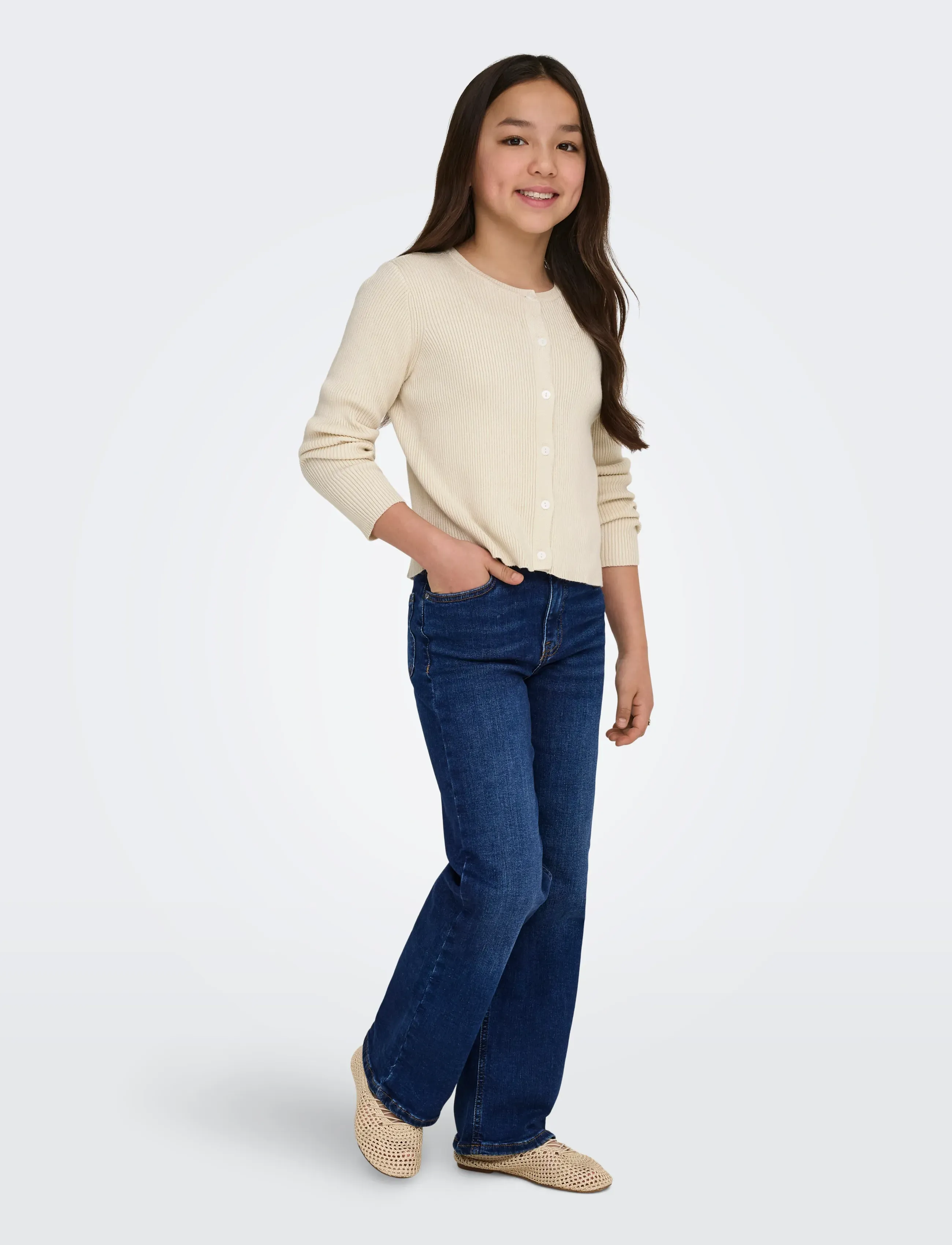 Kids Only - KOGMADISON BLUSH WIDE DNM DIA092 NOOS - laia säärega teksad - dark blue denim - 5