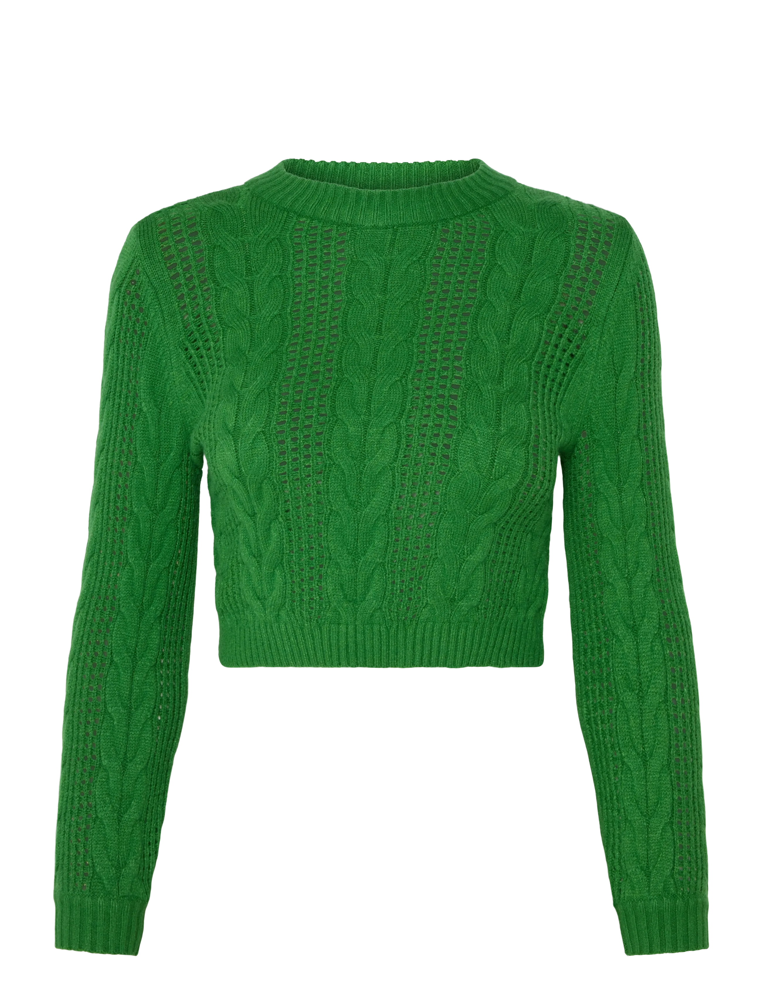 Kids Only Kogrubina Ls Cable O-Neck Cp Knt, 134-140, Knitwear, Grün - Pullovers, Kinder