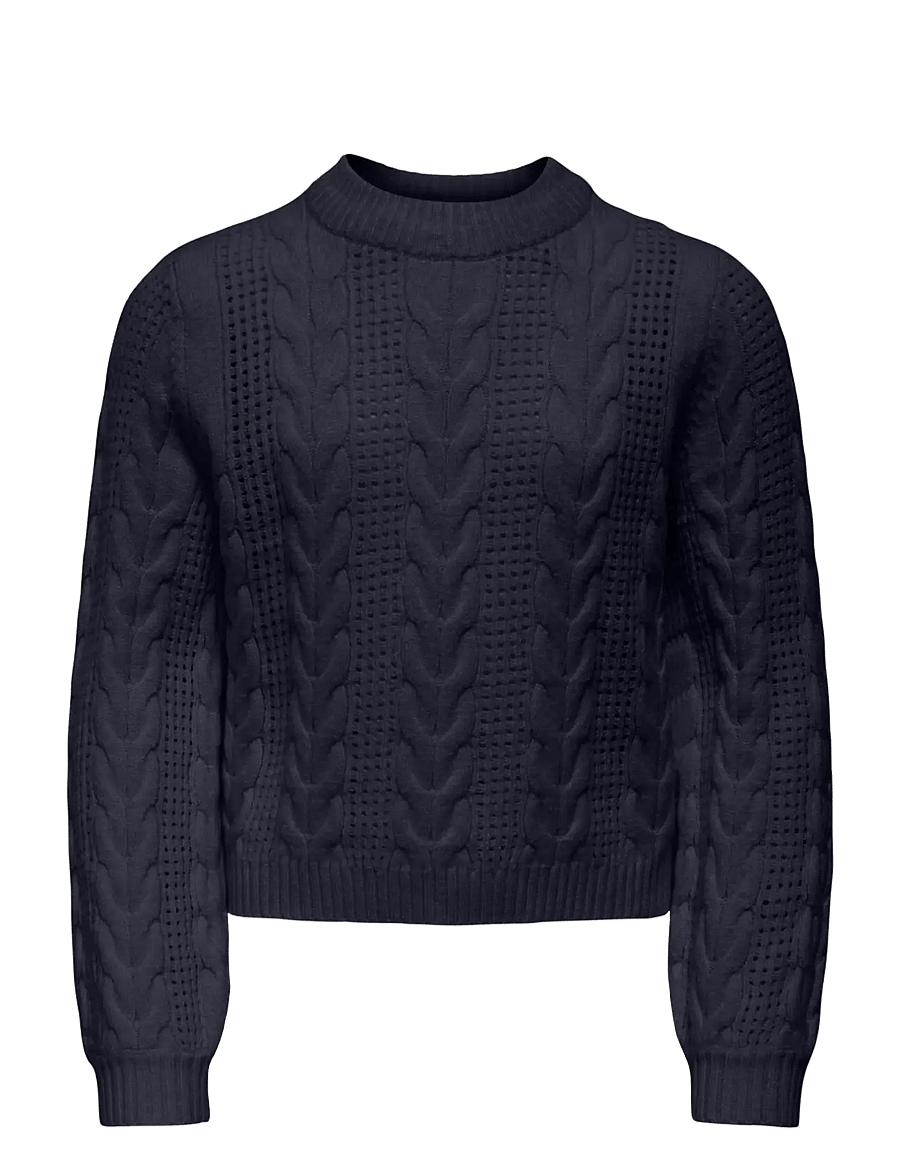 Kids Only - KOGRUBINA LS CABLE O-NECK CP KNT - stickade tröjor - night sky - 0