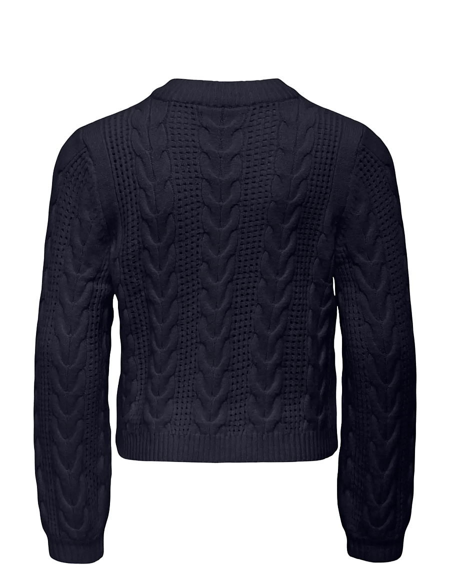 Kids Only - KOGRUBINA LS CABLE O-NECK CP KNT - stickade tröjor - night sky - 1