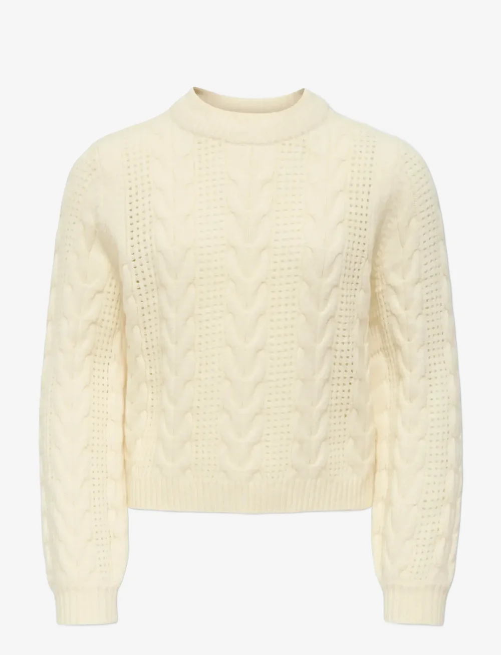 Kids Only - KOGRUBINA LS CABLE O-NECK CP KNT - stickade tröjor - whitecap gray - 0