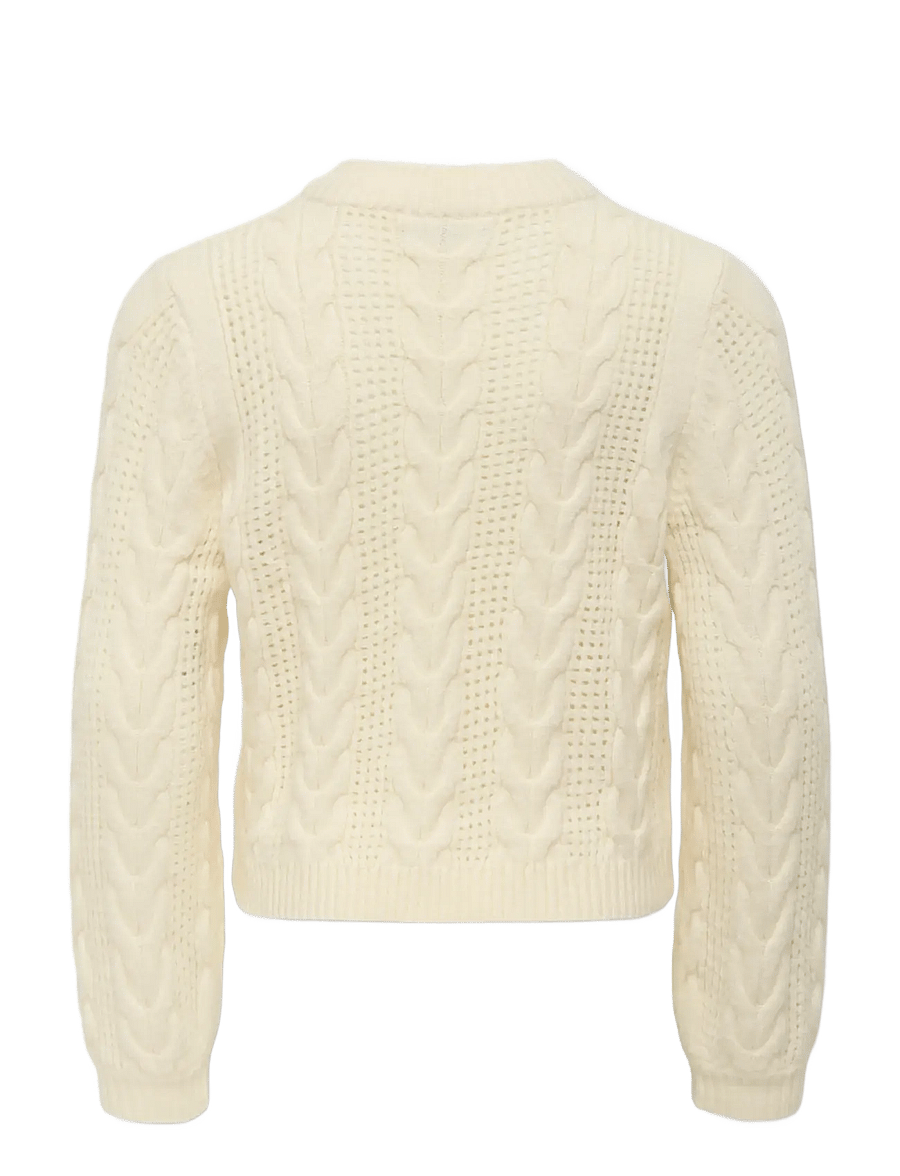 Kids Only - KOGRUBINA LS CABLE O-NECK CP KNT - stickade tröjor - whitecap gray - 1