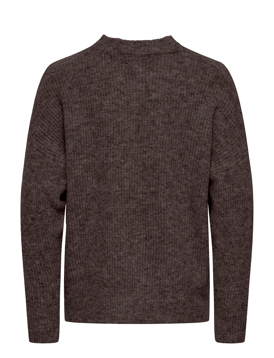 Kids Only - KOGJERICO L/S PULLOVER VD KNT - coffee bean - 1