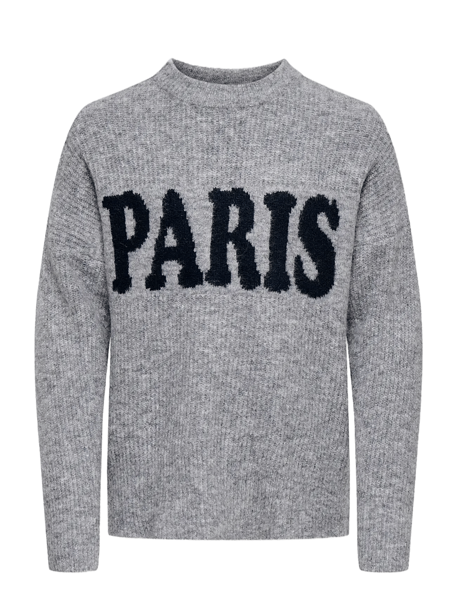 Kids Only - KOGJERICO L/S PULLOVER VD KNT - grey melange - 1