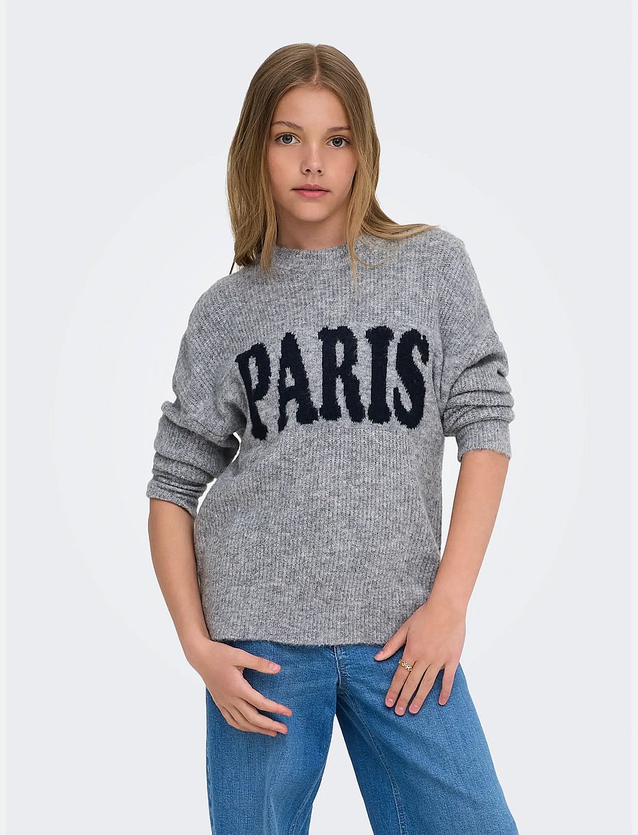 Kids Only - KOGJERICO L/S PULLOVER VD KNT - grey melange - 0