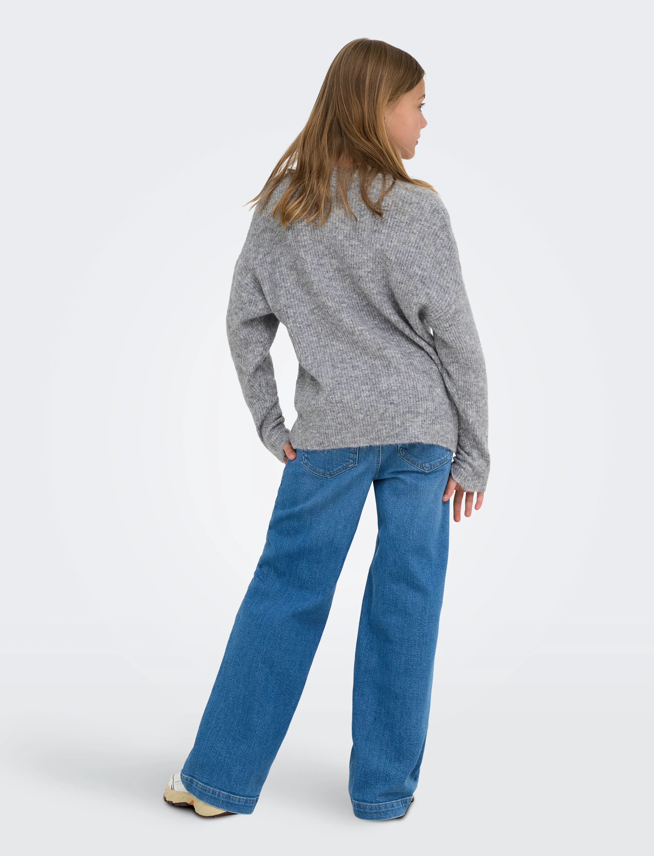 Kids Only - KOGJERICO L/S PULLOVER VD KNT - grey melange - 3