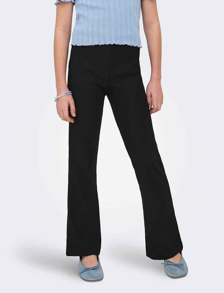Kids Only - KOGFEVER RIB FLARED PANTS CP JRS NOOS - leggings - black - 0