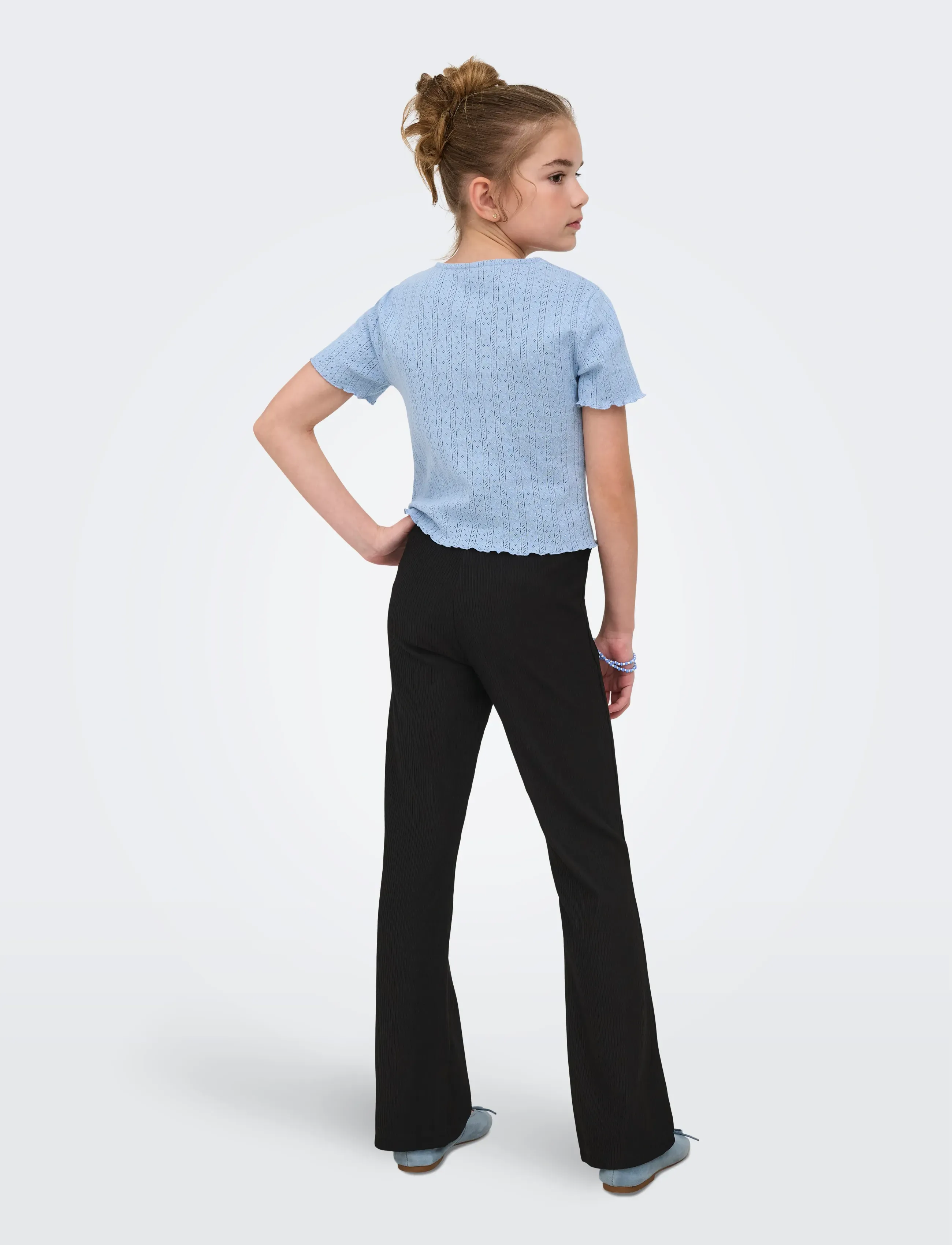 Kids Only - KOGFEVER RIB FLARED PANTS CP JRS NOOS - leggings - black - 4