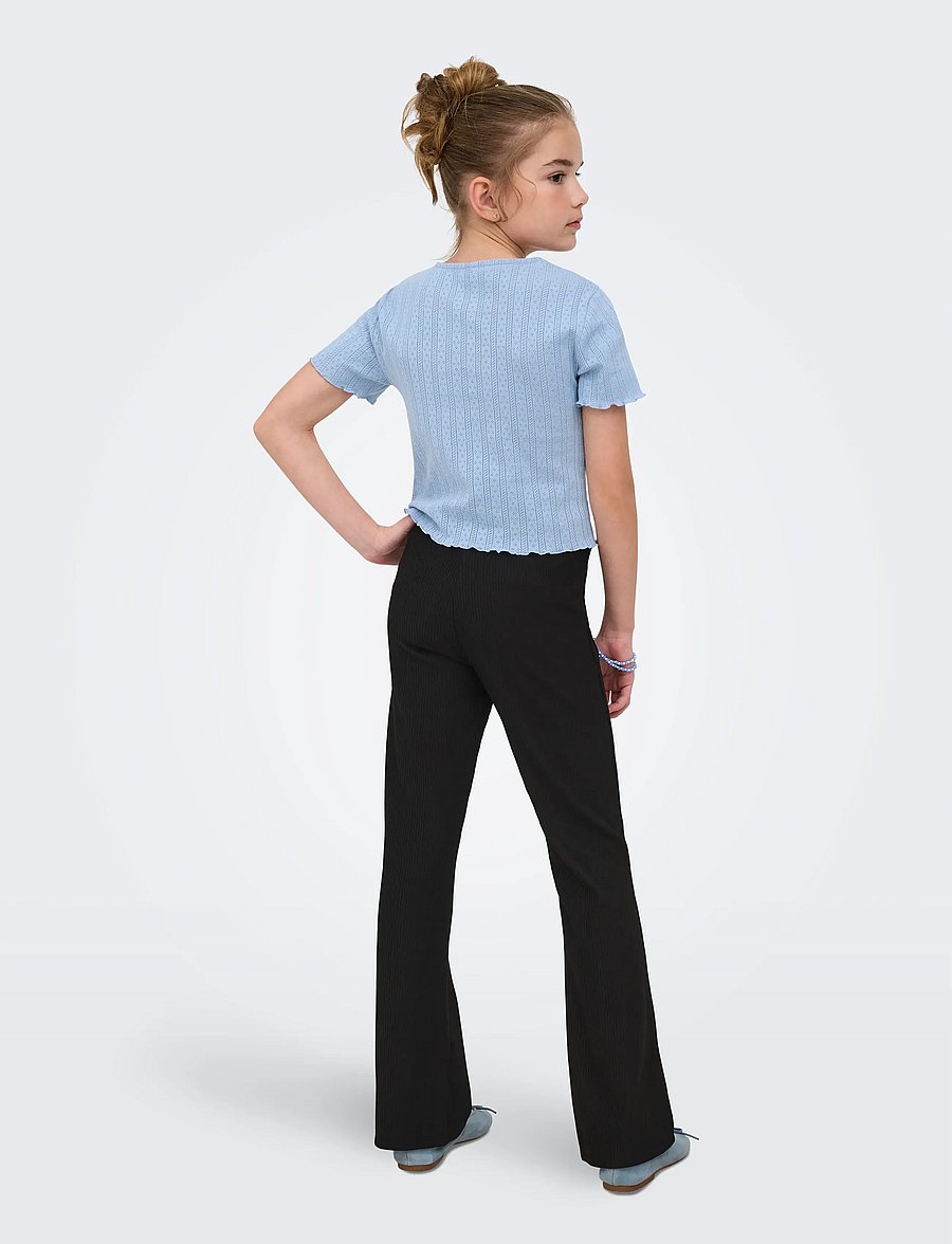 Kids Only - KOGFEVER RIB FLARED PANTS CP JRS NOOS - leggings - black - 4
