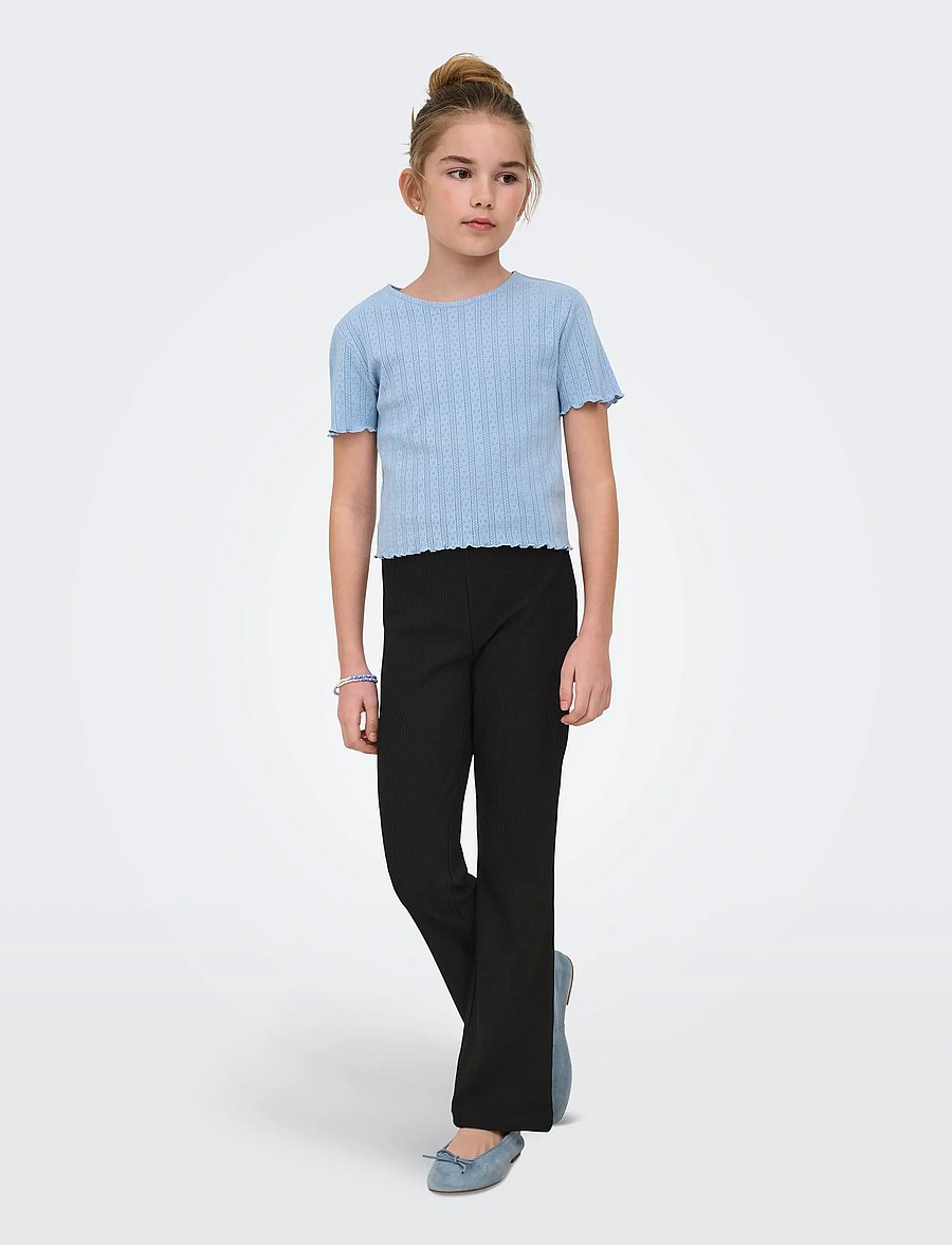 Kids Only - KOGFEVER RIB FLARED PANTS CP JRS NOOS - leggings - black - 1