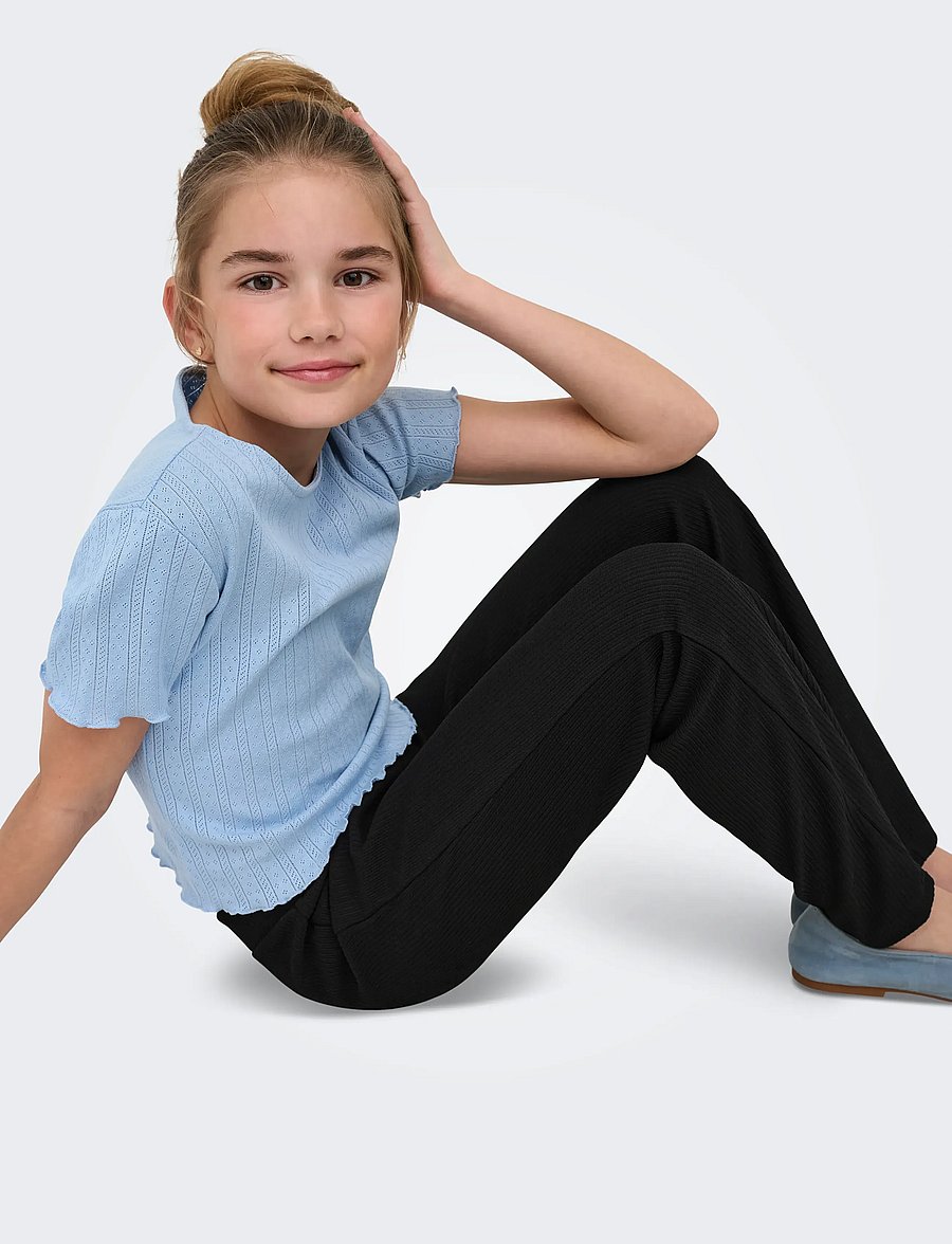 Kids Only - KOGFEVER RIB FLARED PANTS CP JRS NOOS - leggings - black - 5