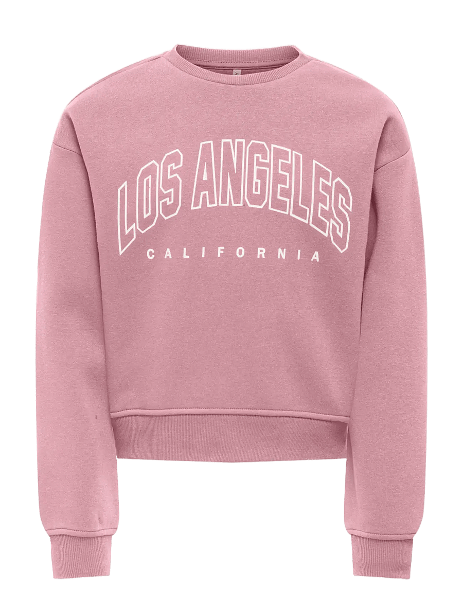Kids Only - KOGSWEAT LS CREW OVZ STAT SWT NOOS - sweatshirts - foxglove - 1