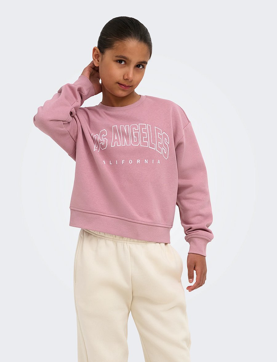Kids Only - KOGSWEAT LS CREW OVZ STAT SWT NOOS - sweatshirts - foxglove - 0