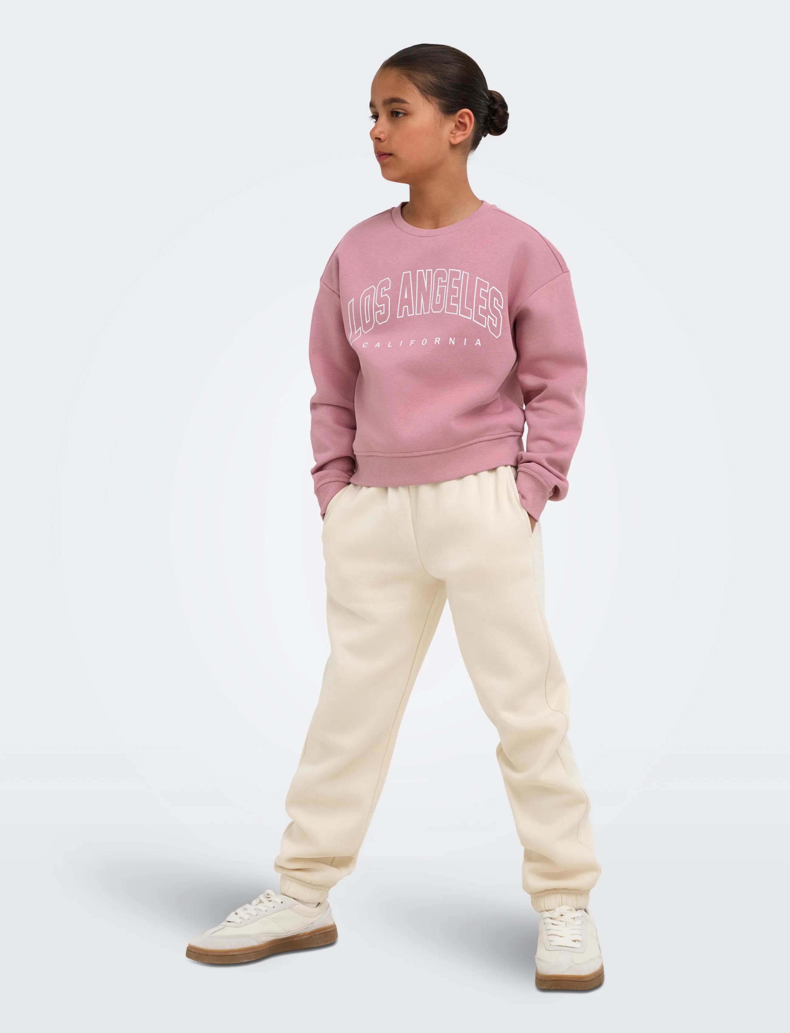 Kids Only - KOGSWEAT LS CREW OVZ STAT SWT NOOS - sweatshirts - foxglove - 4